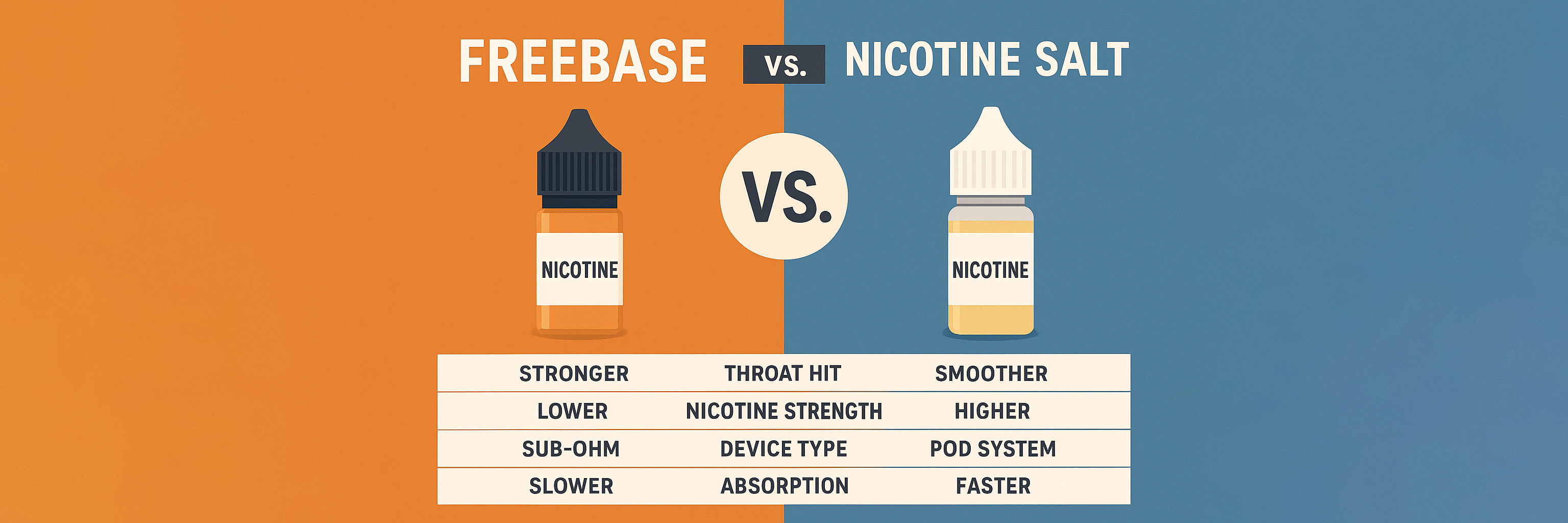 Freebase vs. Salt Nicotine: What's the Difference? Freebase vs. Salt Nicotine: What's the Difference?