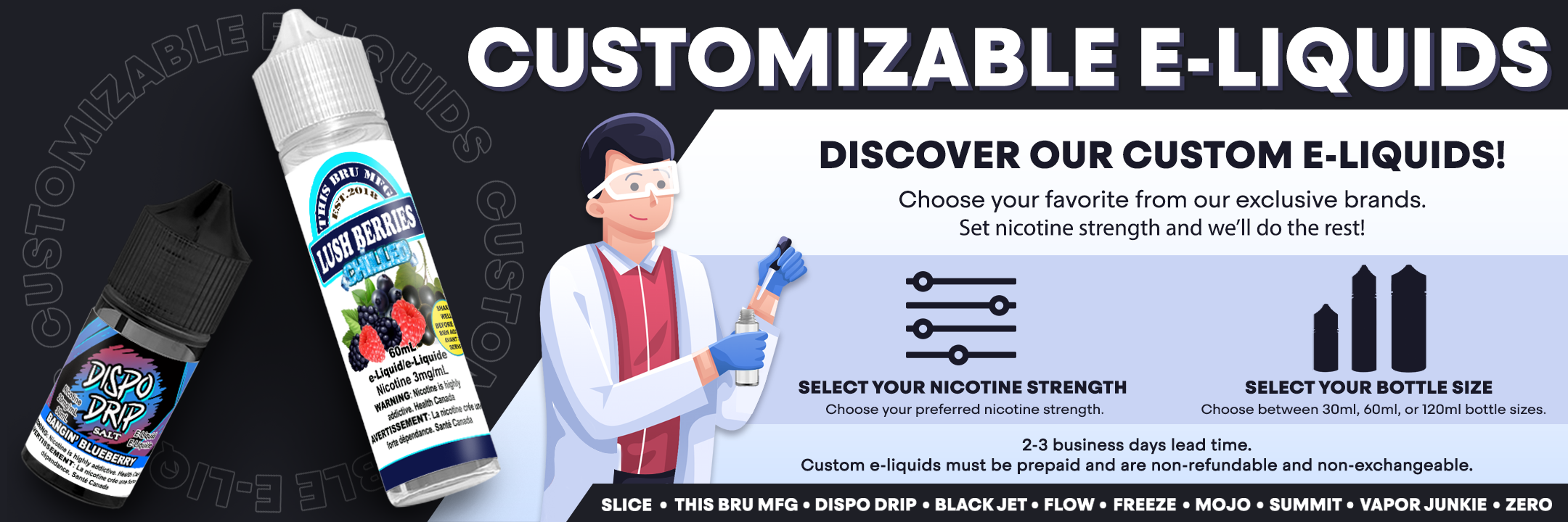 Customizable E-liquids Customizable E-liquids