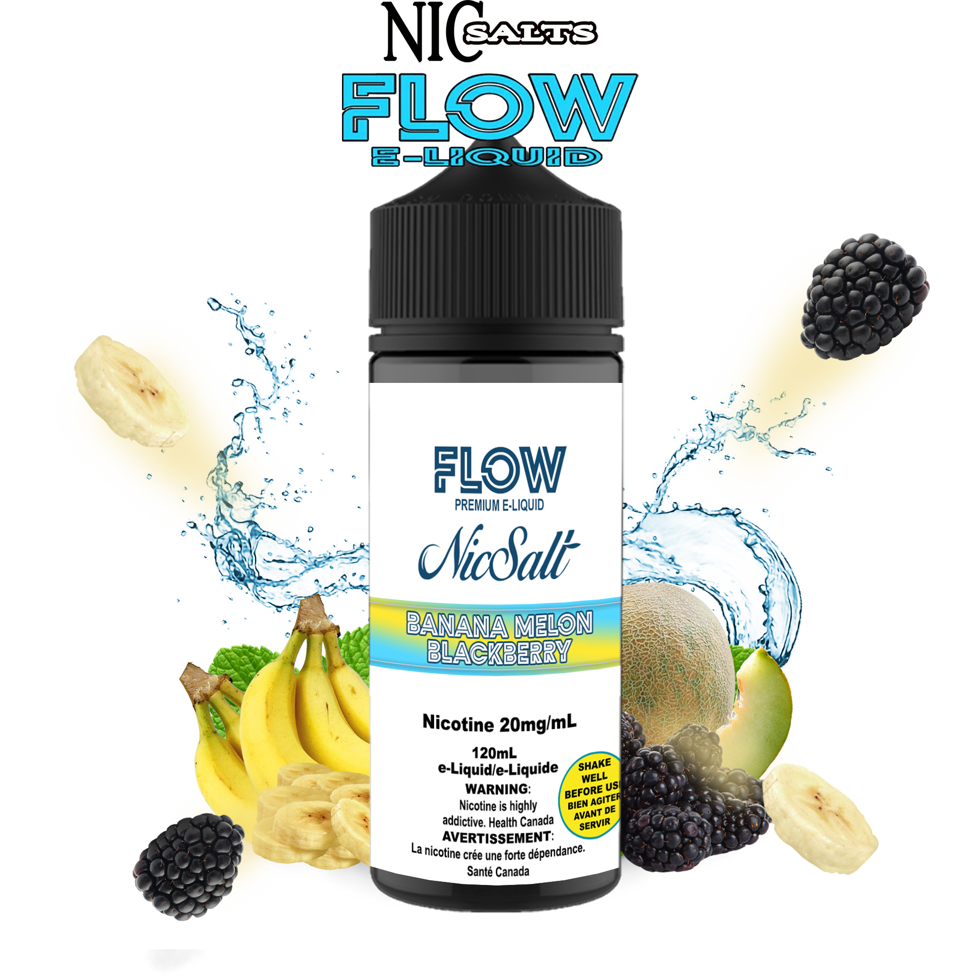 CUSTOM FLOW E-LIQUID SALT - BANANA MELON BLACKBERRY