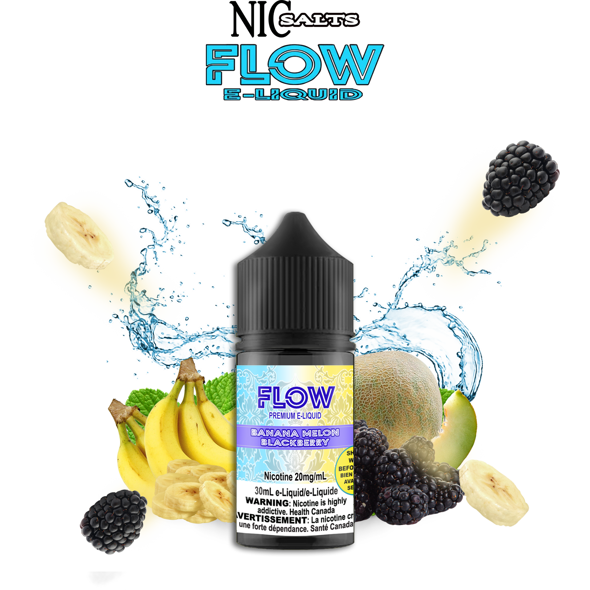 FLOW E-LIQUID SALT - BANANA MELON BLACKBERRY 30ML