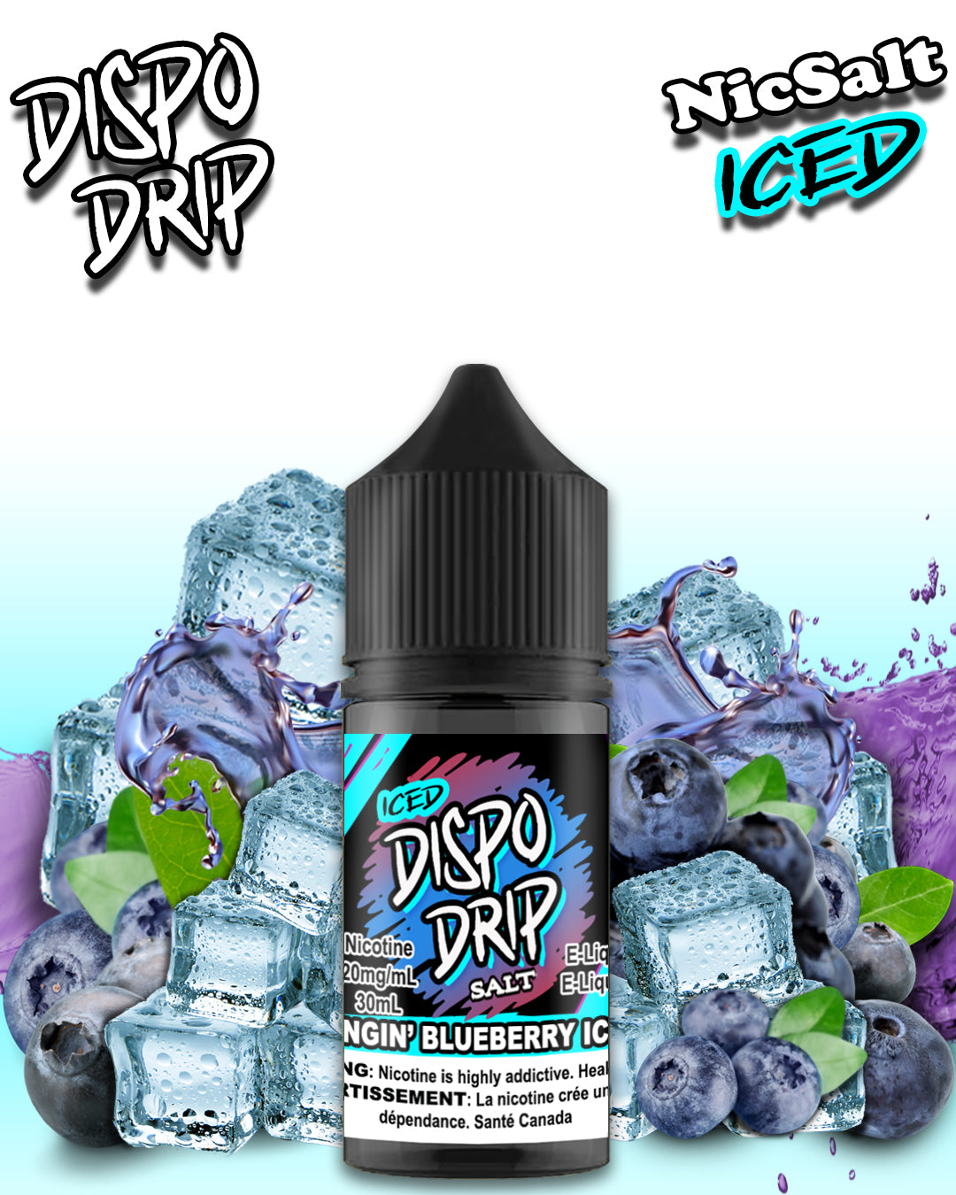 DISPO DRIP ICED - BANGIN' BLUEBERRY ICED SALT