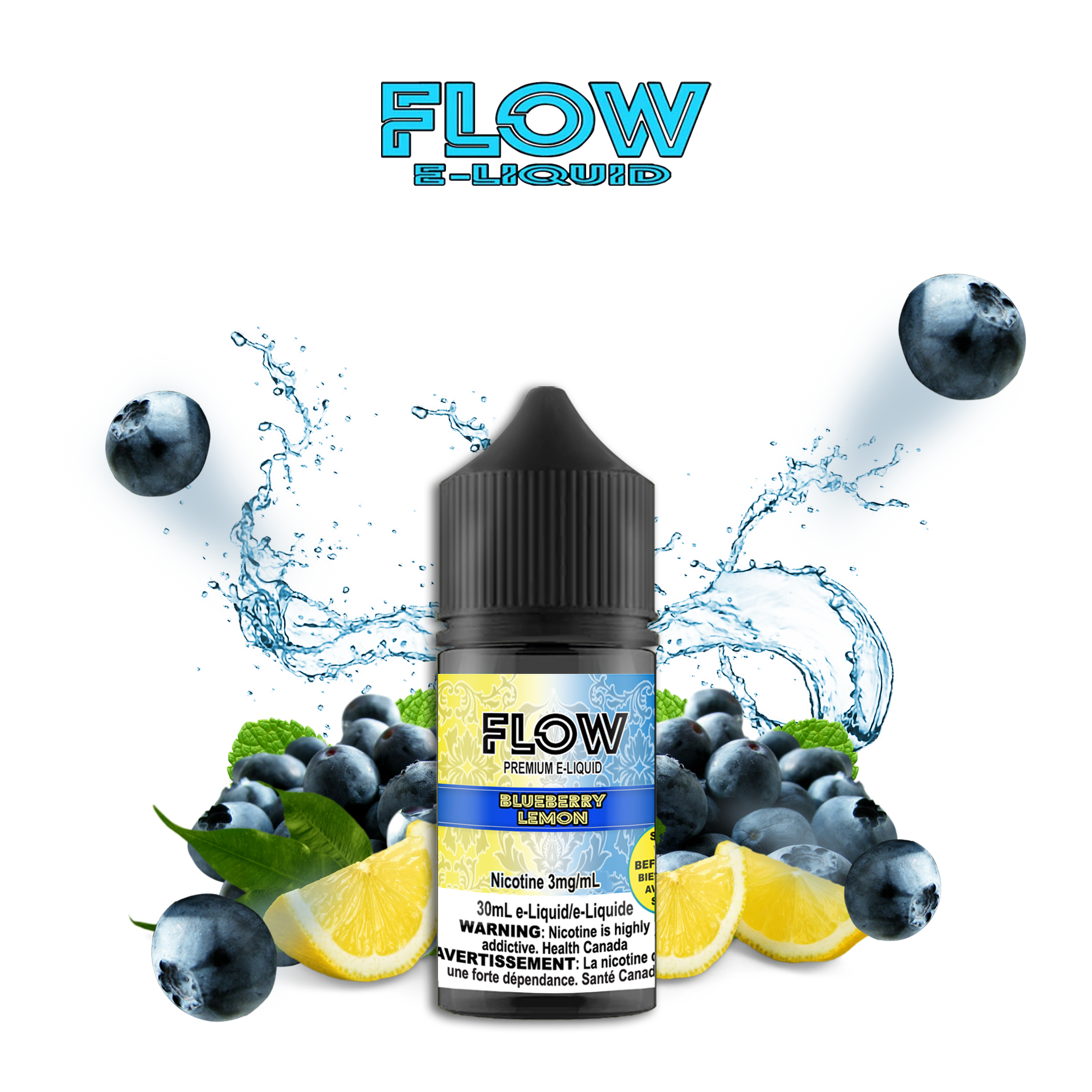 CUSTOM FLOW E-LIQUID - BLUEBERRY LEMON