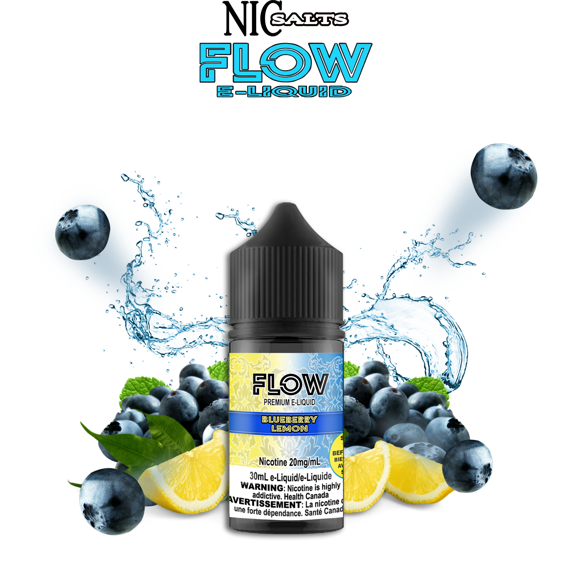 FLOW E-LIQUID SALT - BLUEBERRY LEMON 30ML