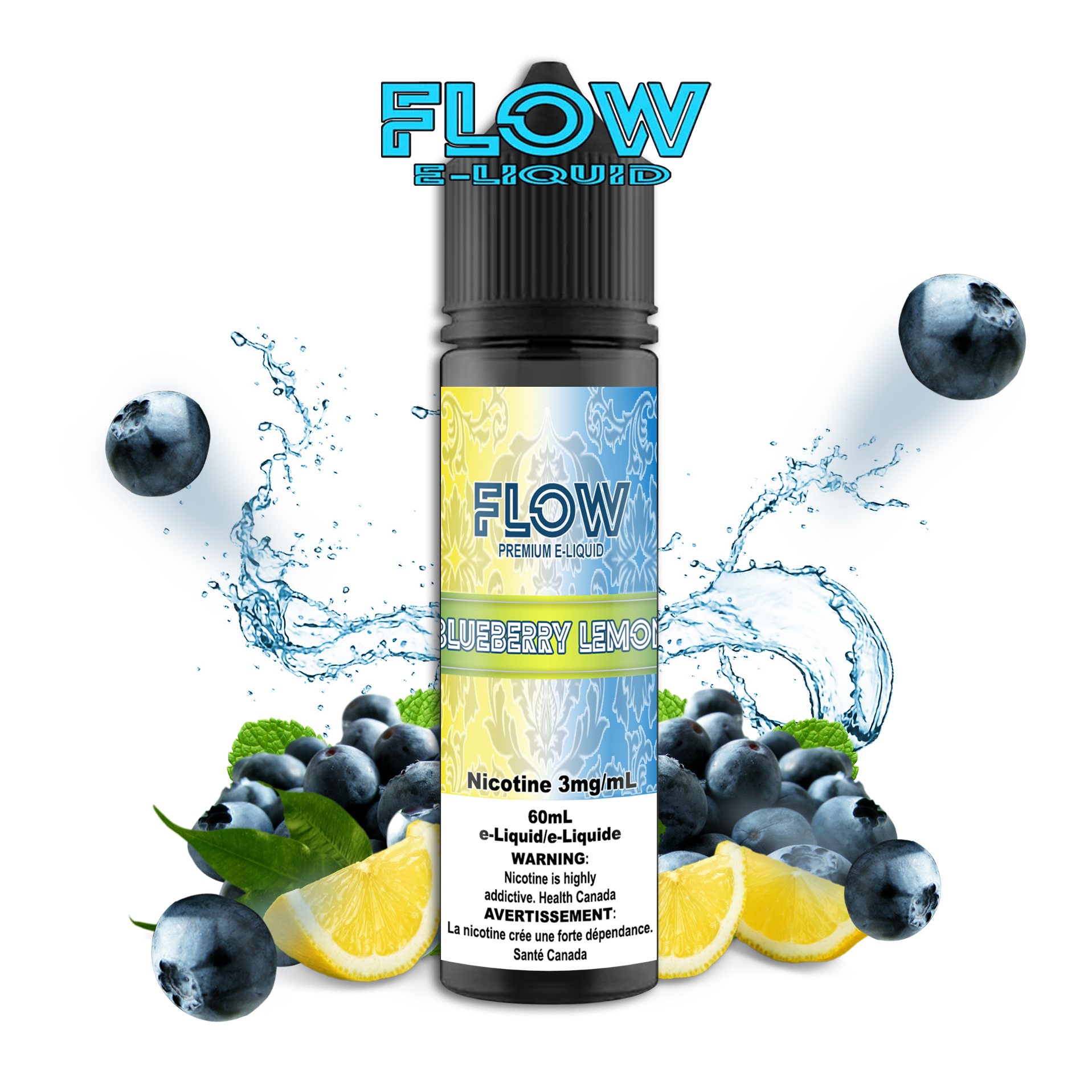 CUSTOM FLOW E-LIQUID - BLUEBERRY LEMON