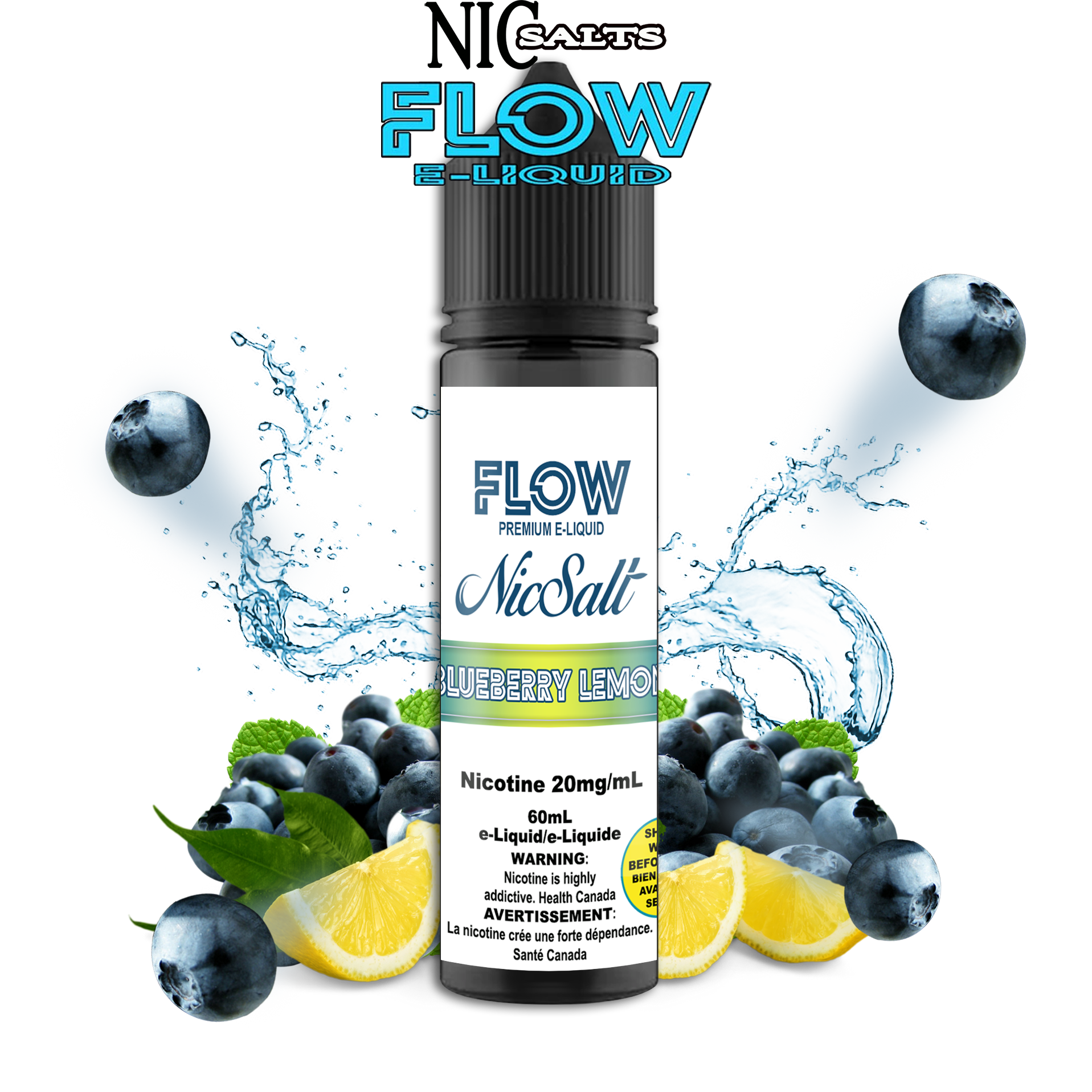 FLOW E-LIQUID SALT - BLUEBERRY LEMON 60ML