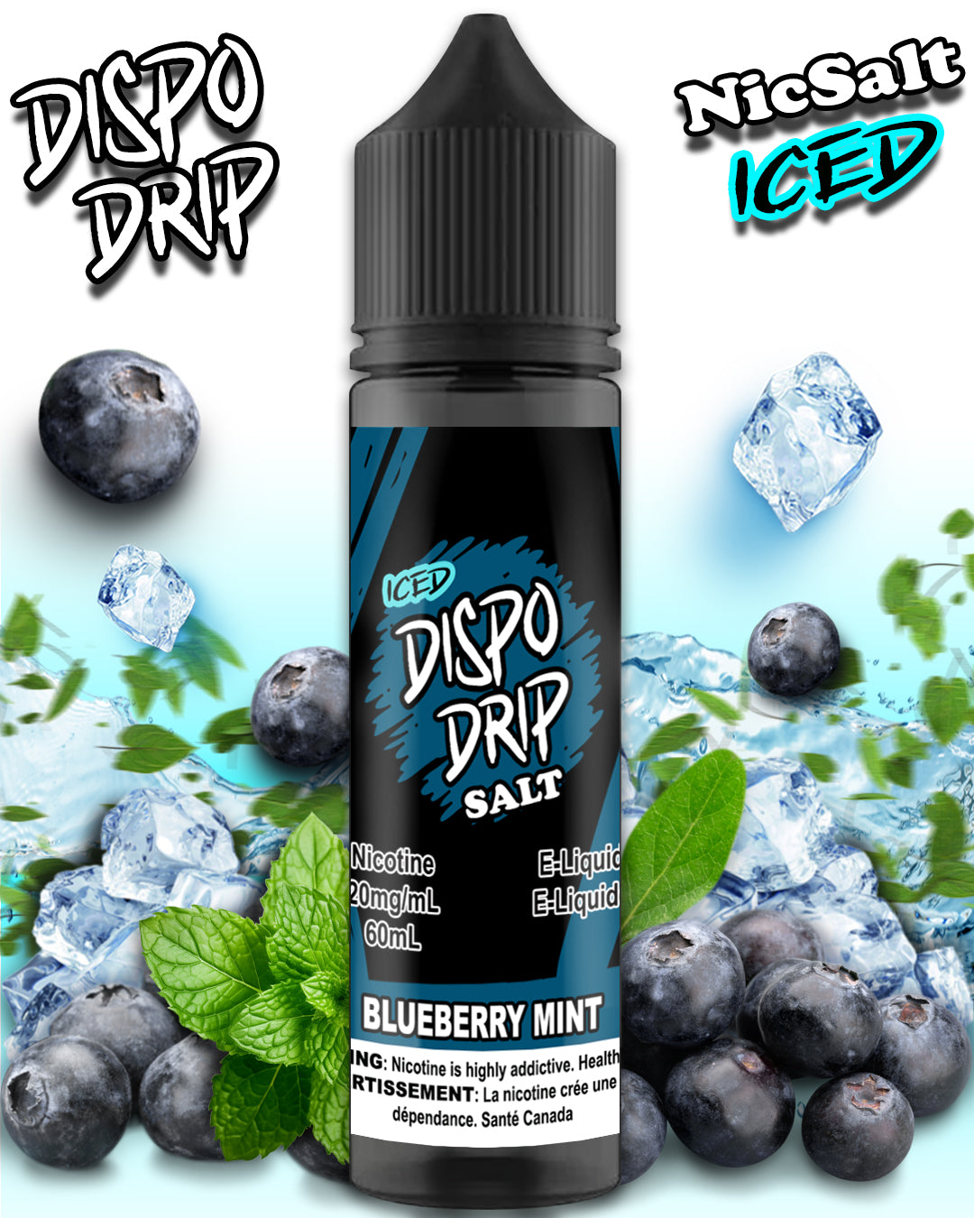 DISPO DRIP ICED - BLUEBERRY MINT SALT