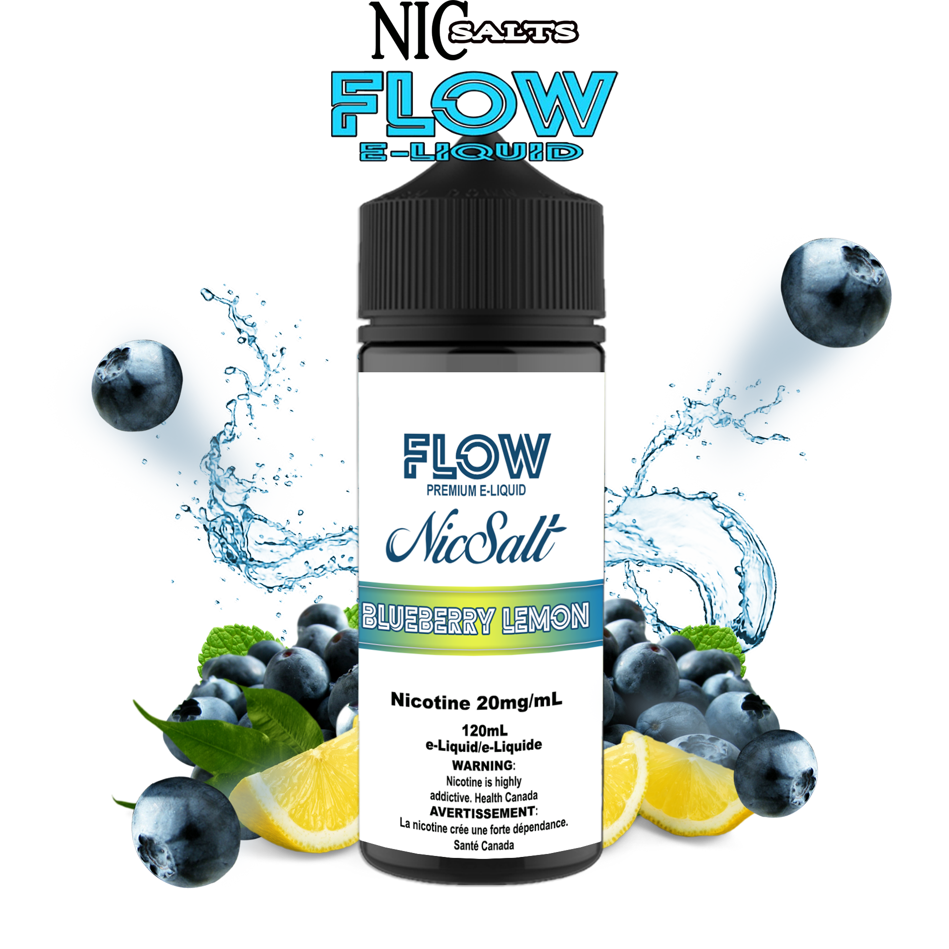 CUSTOM FLOW E-LIQUID SALT - BLUEBERRY LEMON