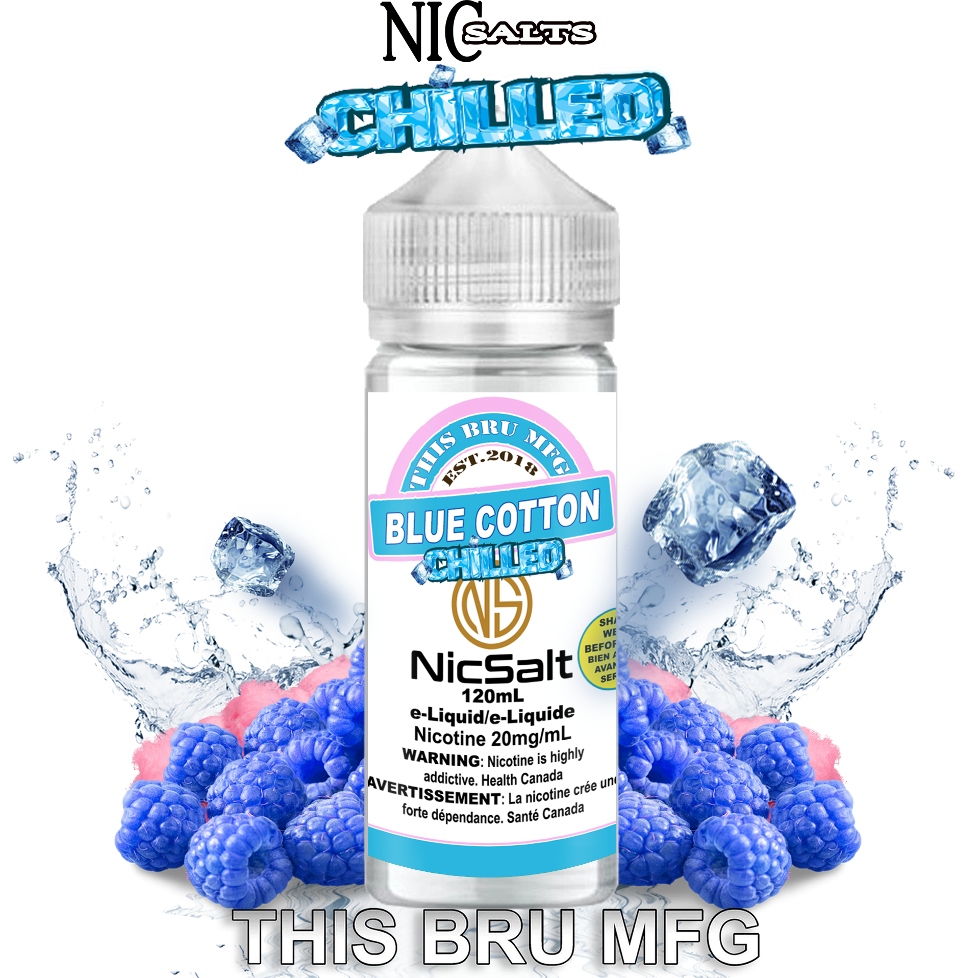 CUSTOM THIS BRU MFG SALT - BLUE COTTON CHILLED