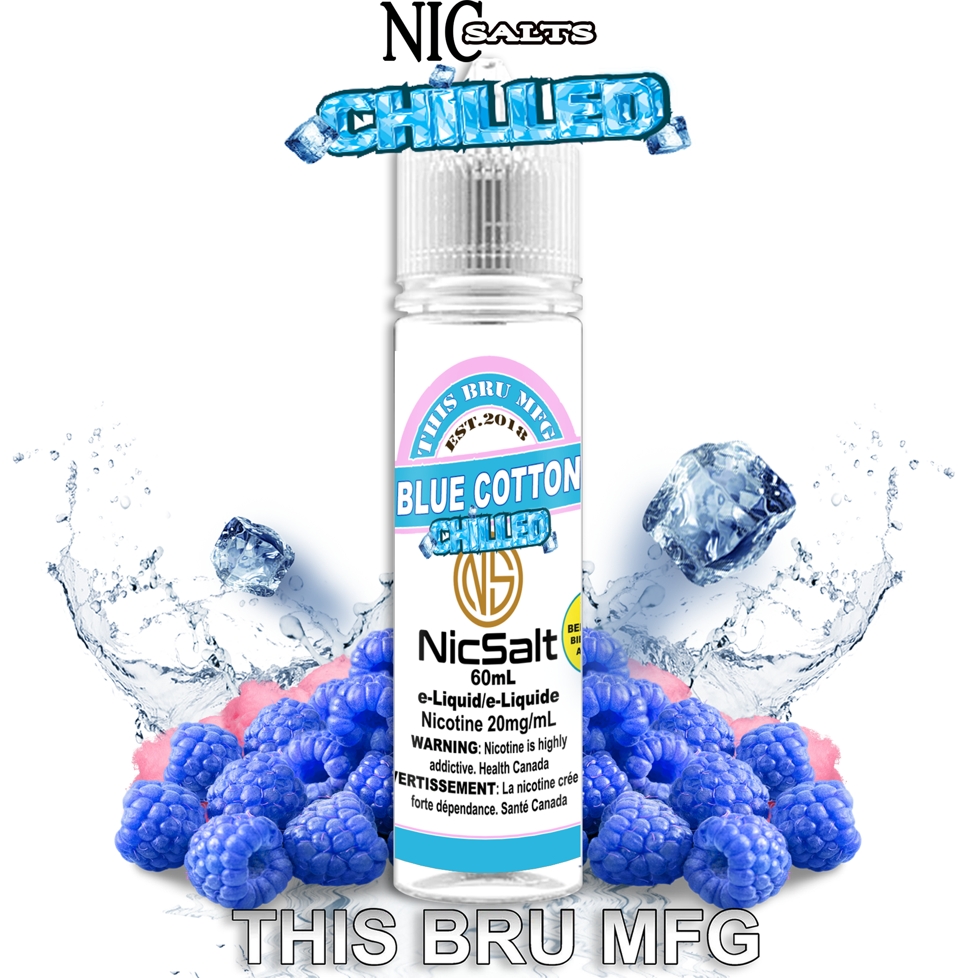 CUSTOM THIS BRU MFG SALT - BLUE COTTON CHILLED