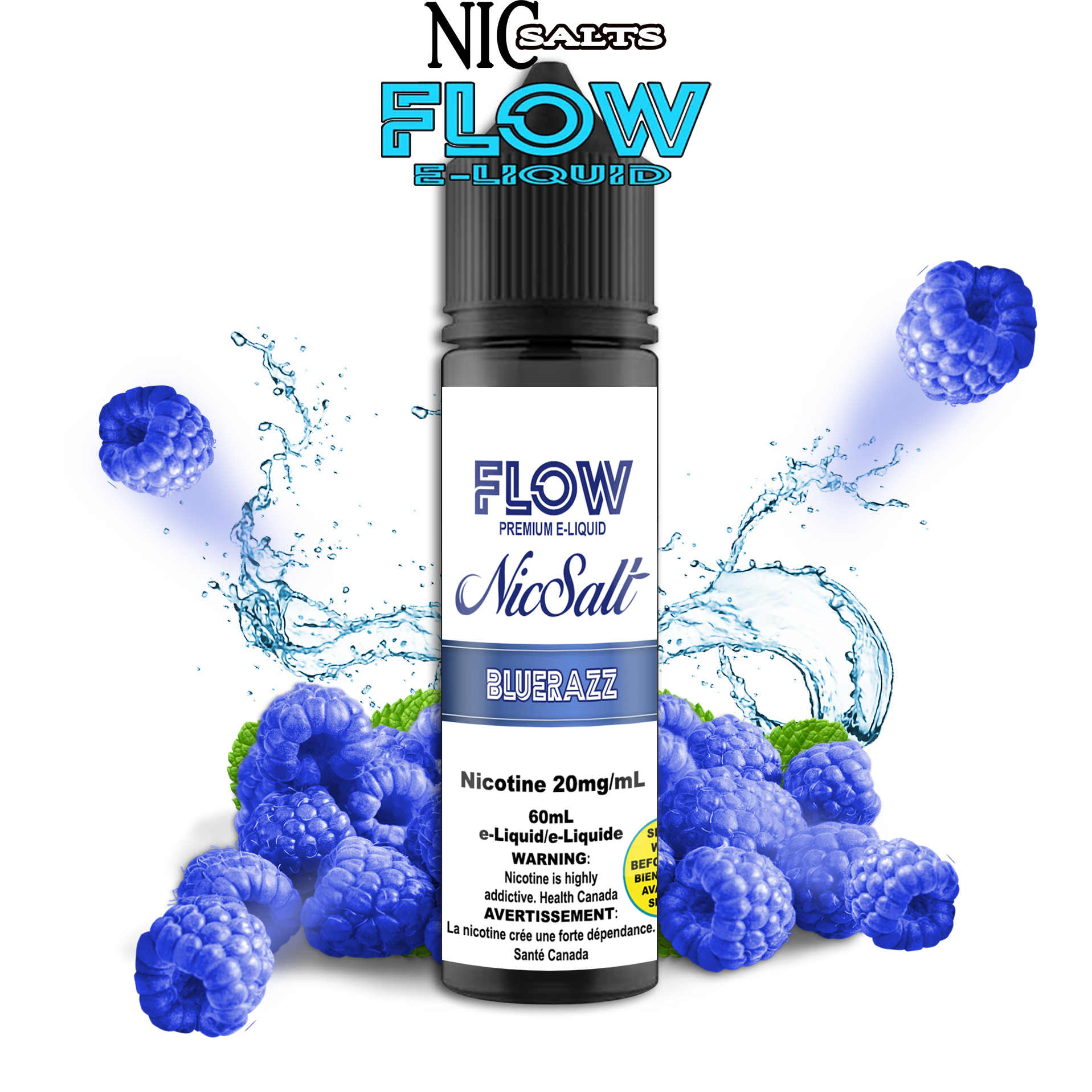 FLOW E-LIQUID SALT - BLUERAZZ 60ML