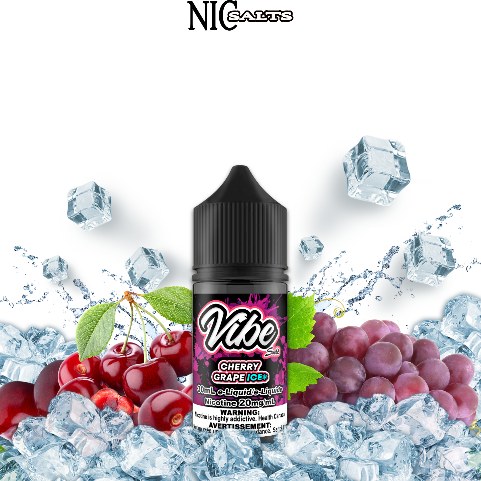 CUSTOM VIBE SALT - CHERRY GRAPE ICE