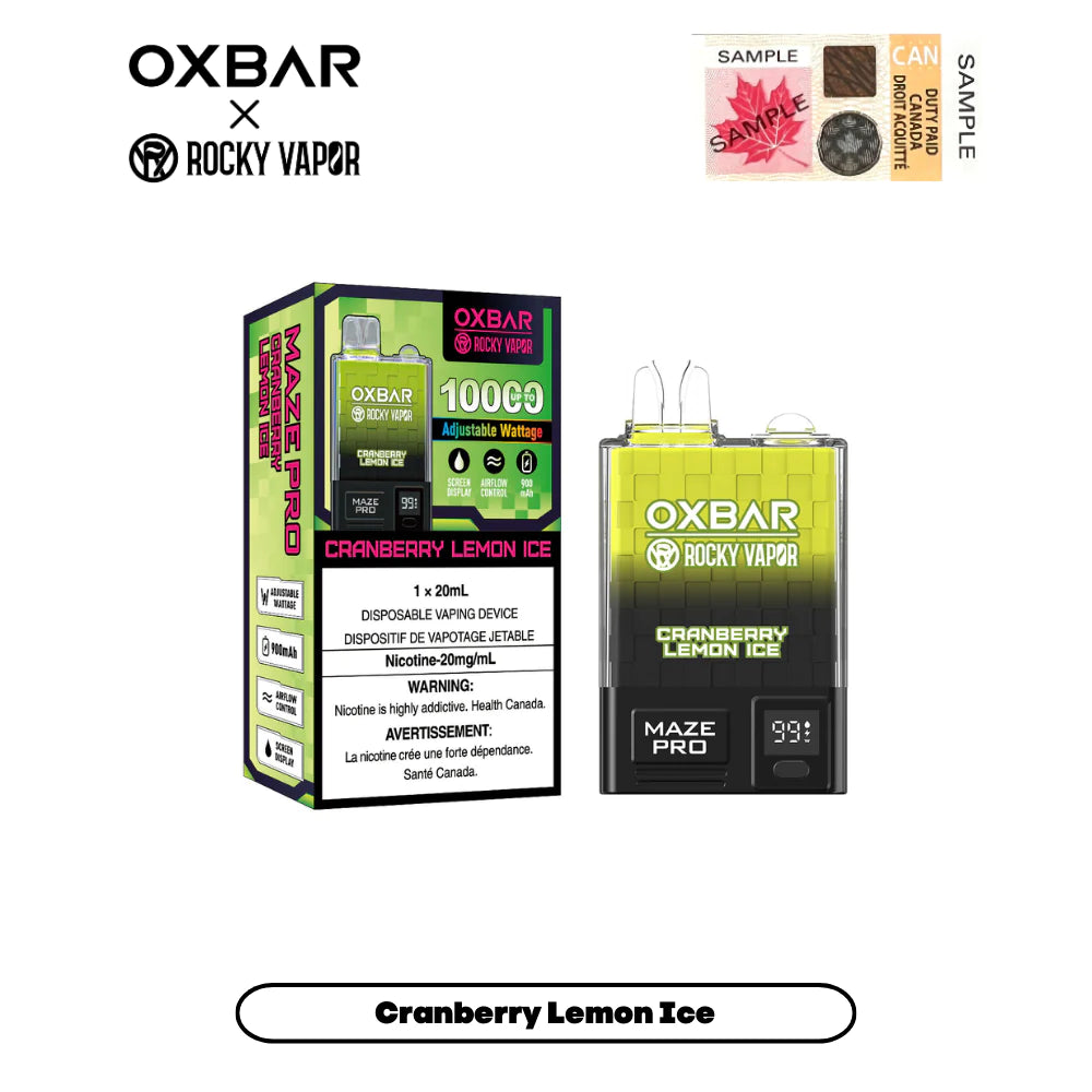 OXBAR MAZE PRO 10000 CRANBERRY LEMON ICE 20MG