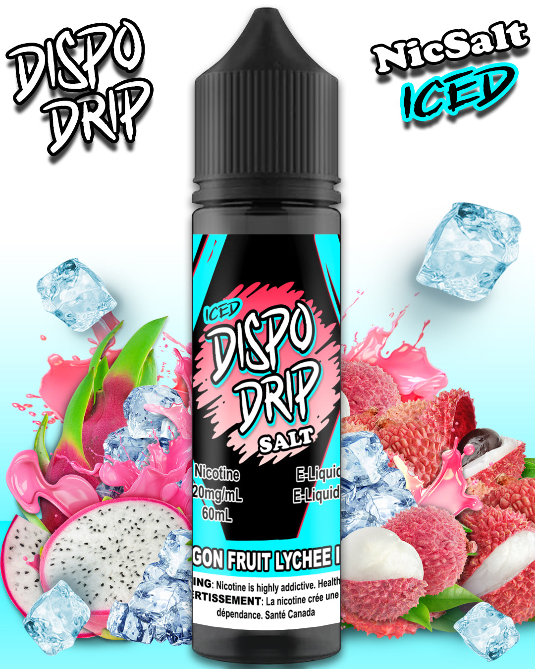 DISPO DRIP ICED - DRAGONFRUIT LYCHEE SALT