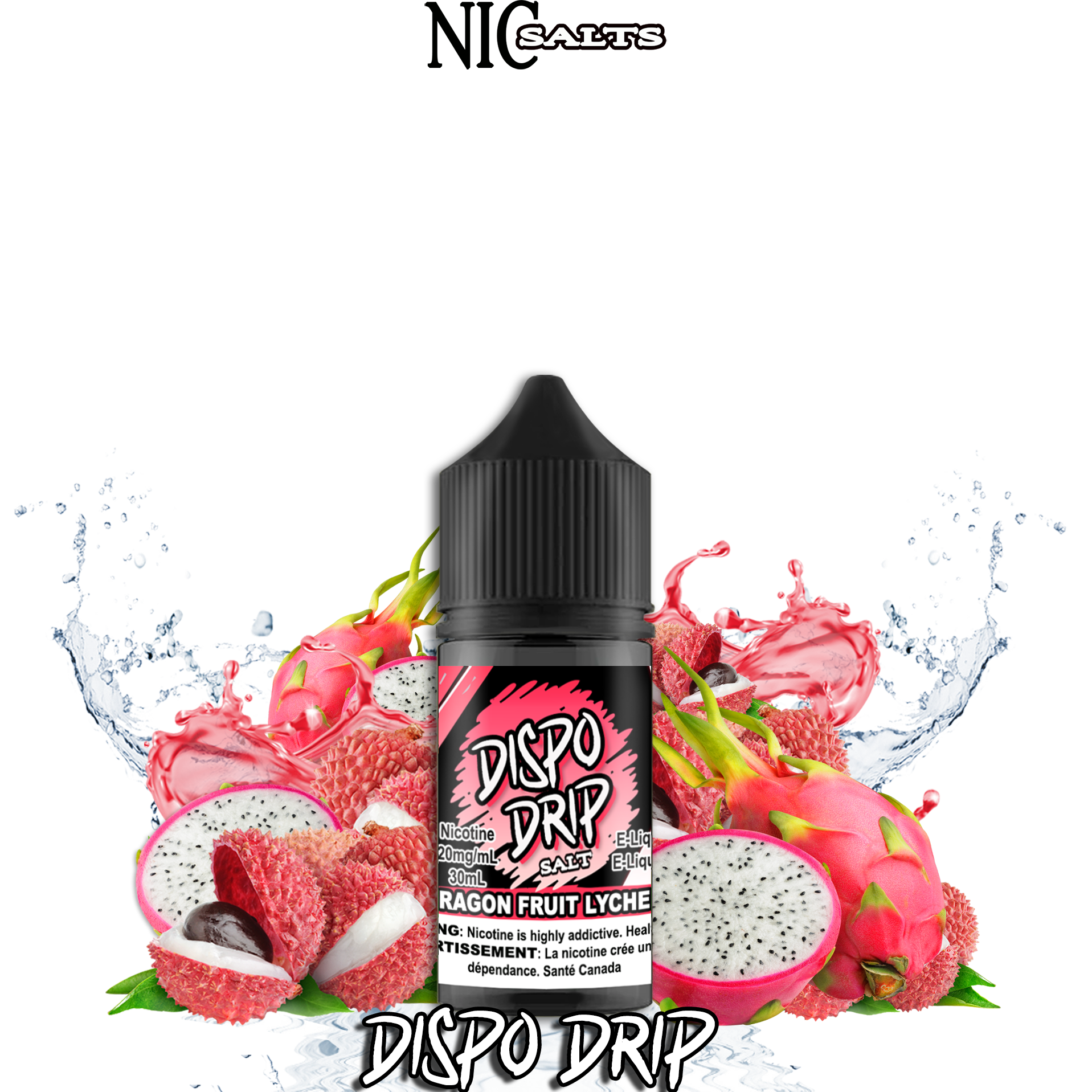 CUSTOM DISPO DRIP SALT - DRAGON FRUIT LYCHEE