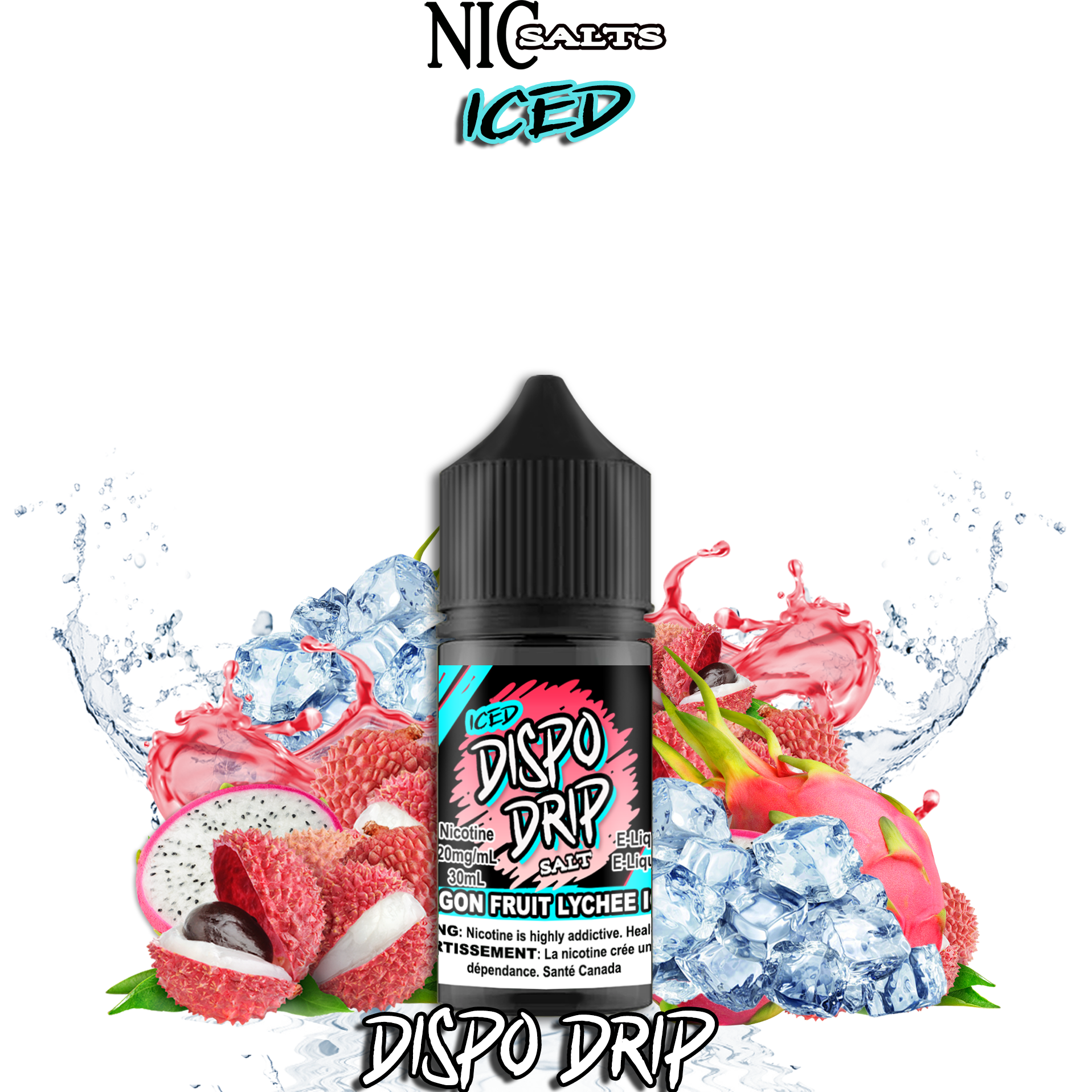 CUSTOM DISPO DRIP SALT - DRAGON FRUIT LYCHEE ICE