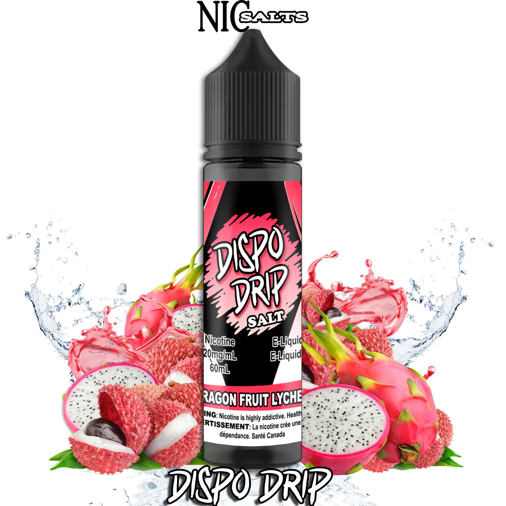 DISPO DRIP SALT - DRAGON FRUIT LYCHEE 60ML