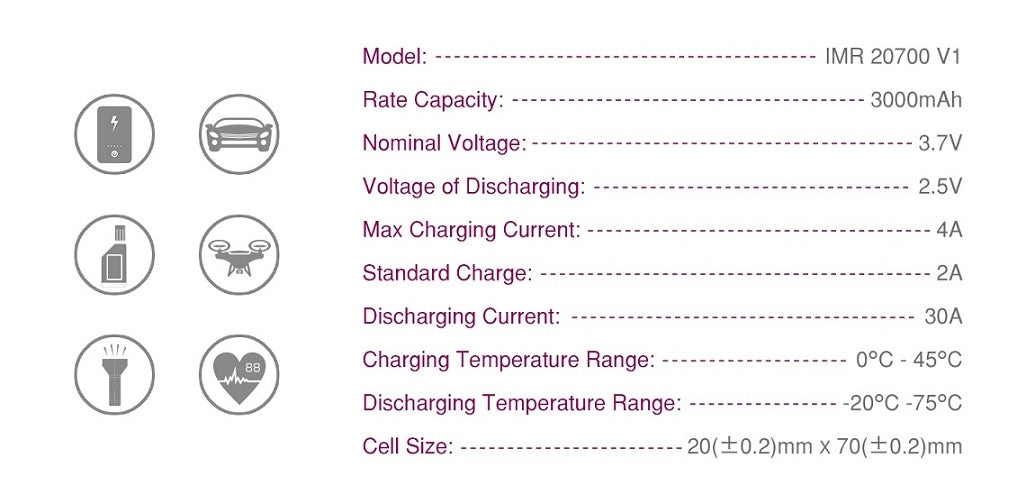 EFEST 20700 3000MAH 30A