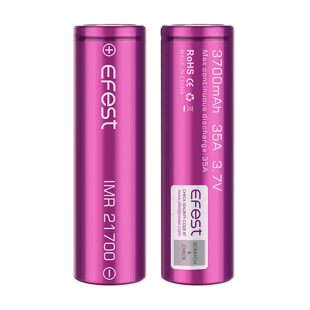 EFEST IMR 21700 3700MAH 35A FLAT TOP BATTERY