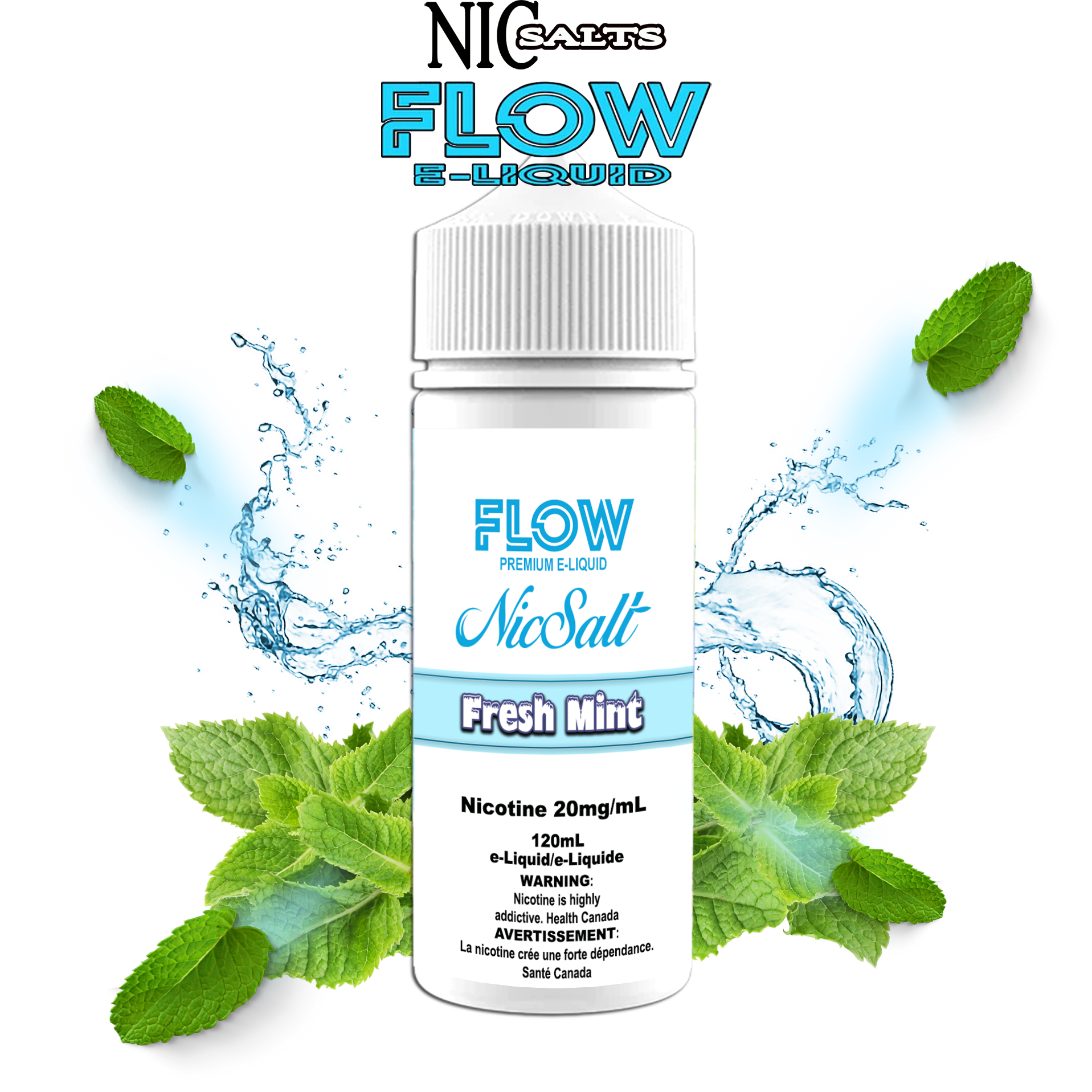 CUSTOM FLOW E-LIQUID SALT - FRESH MINT