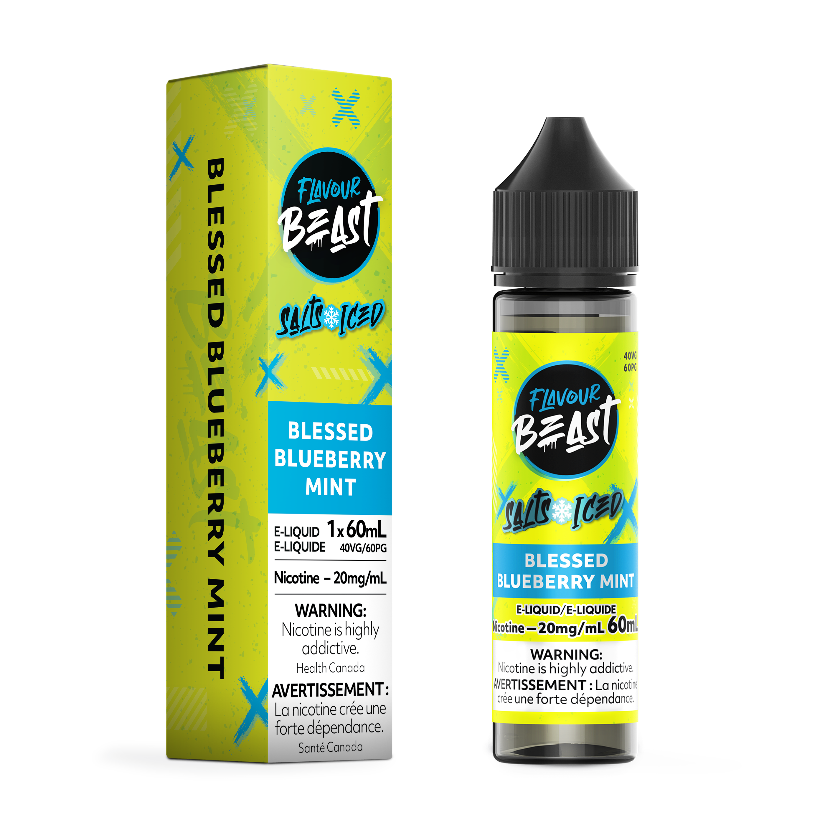 FLAVOUR BEAST SALT - BLESSED BLUEBERRY MINT ICED 60ML