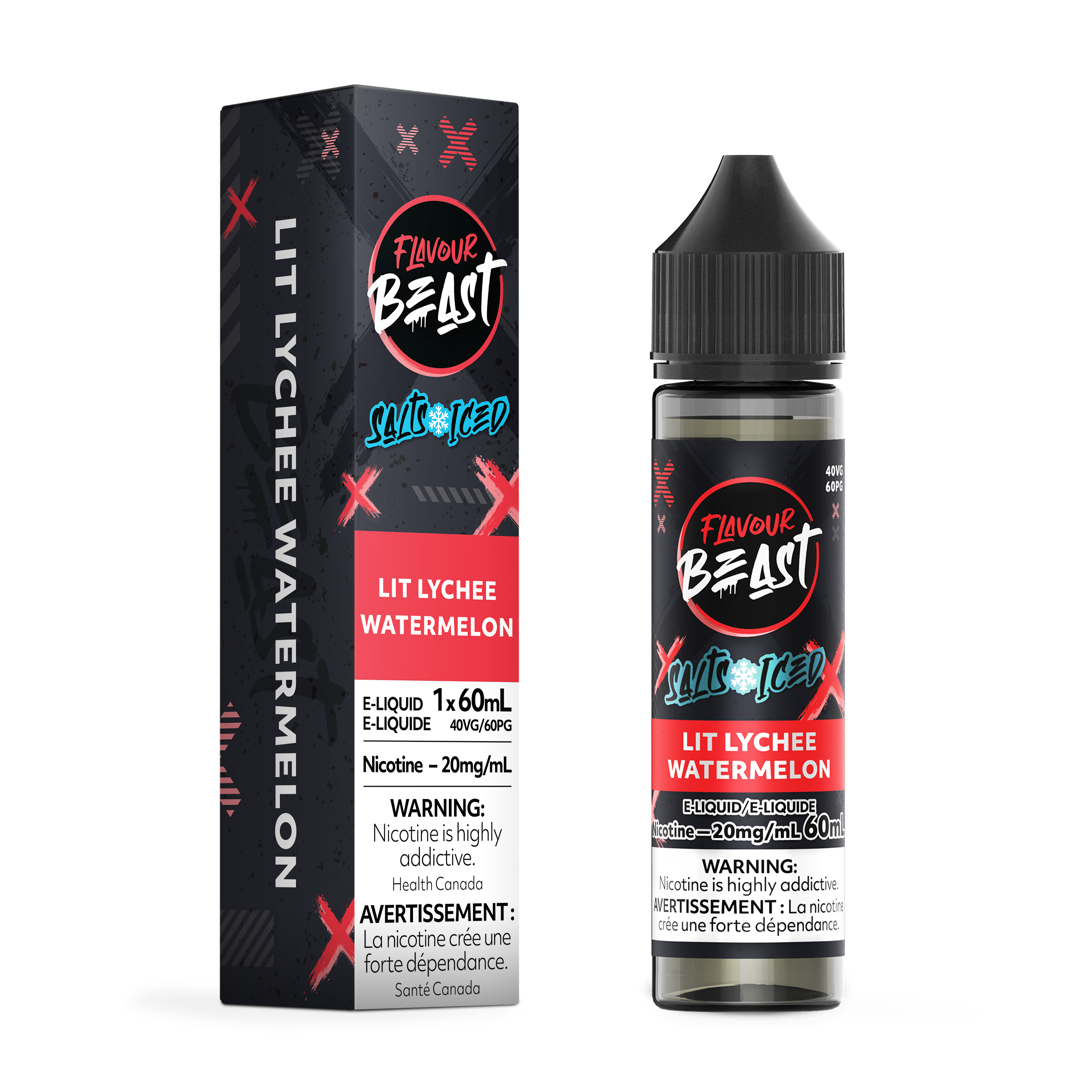FLAVOUR BEAST SALT - LIT LYCHEE WATERMELON ICED 60ML
