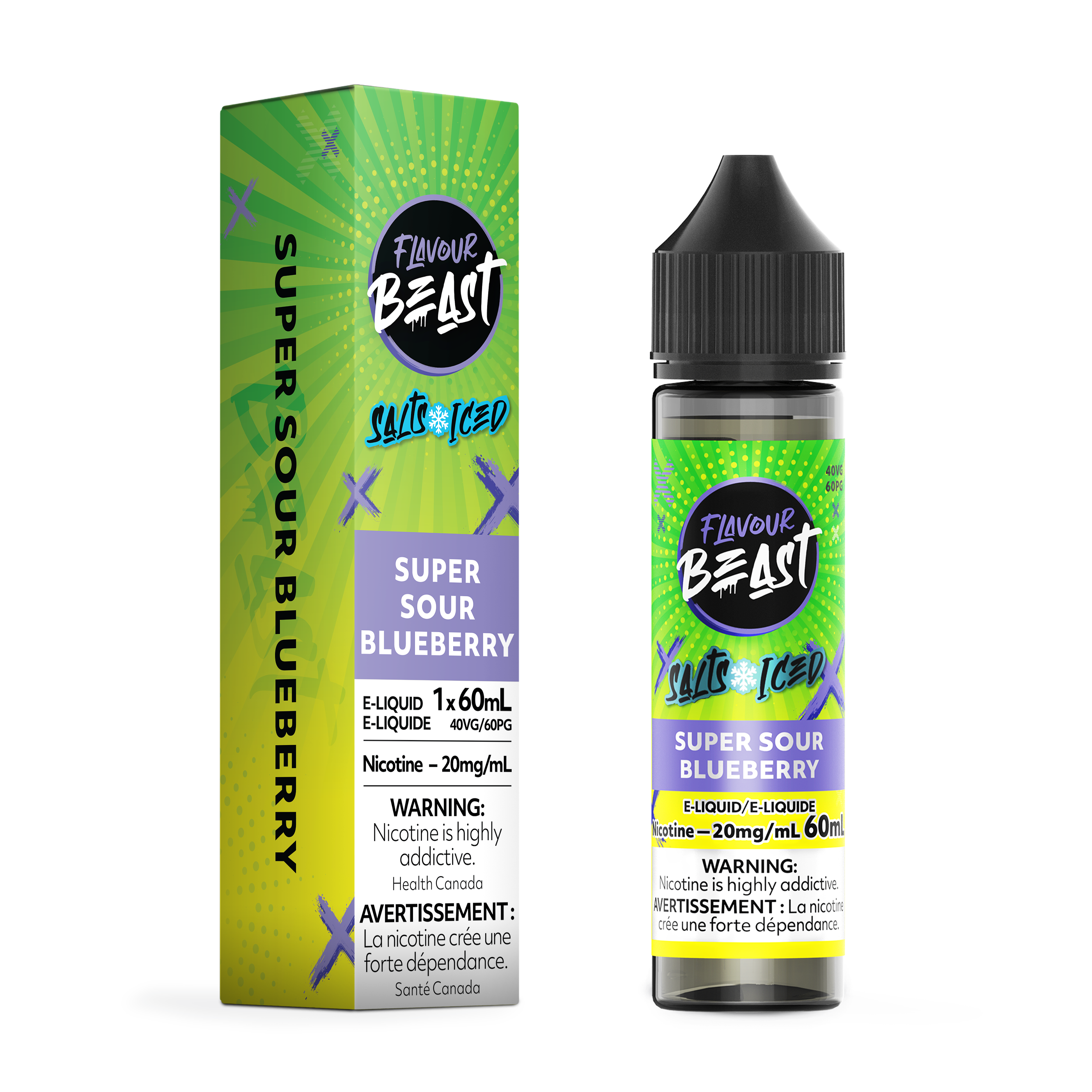 FLAVOUR BEAST SALT - SUPER SOUR BLUEBERRY ICED 60ML