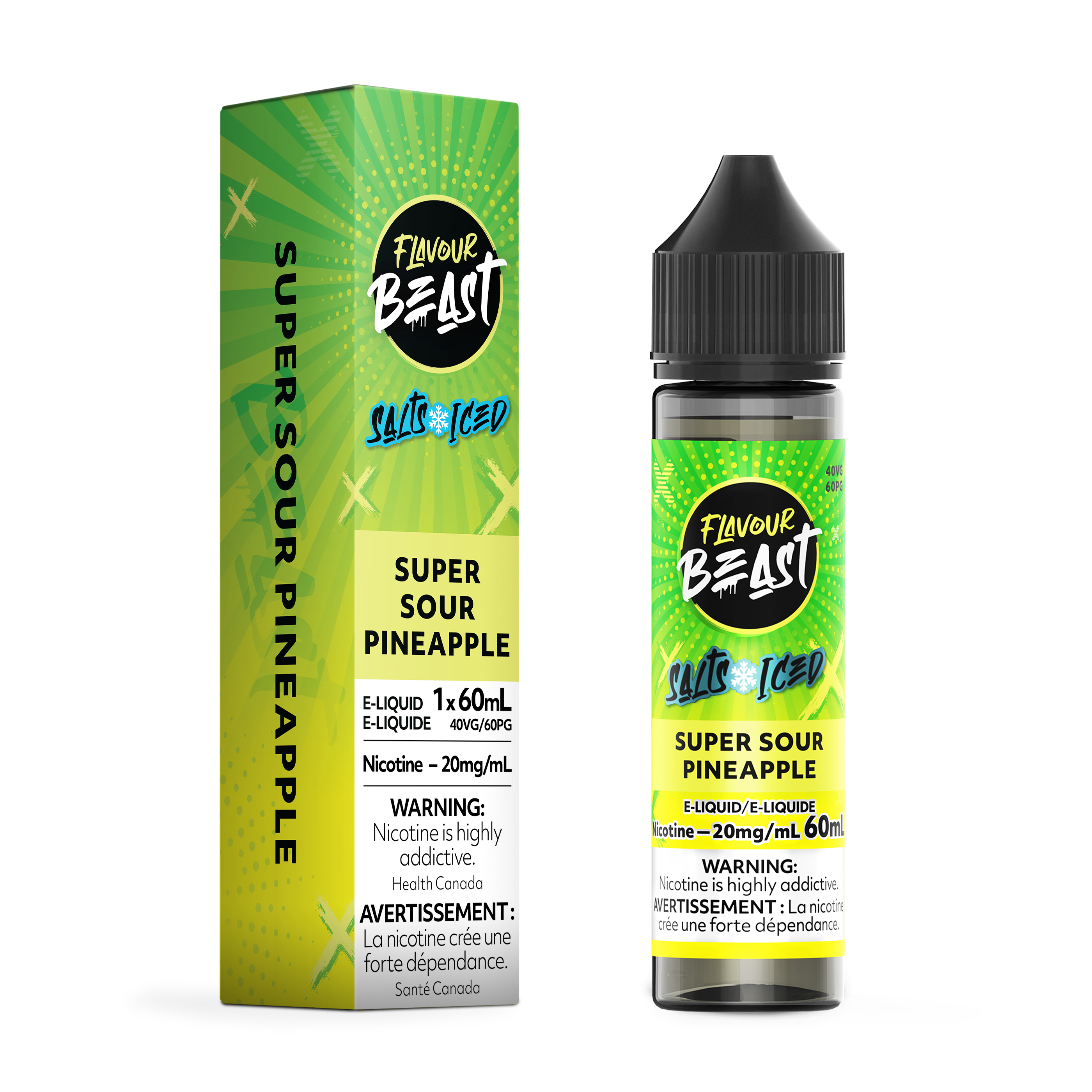 FLAVOUR BEAST SALT - SUPER SOUR PINEAPPLE ICED 60ML