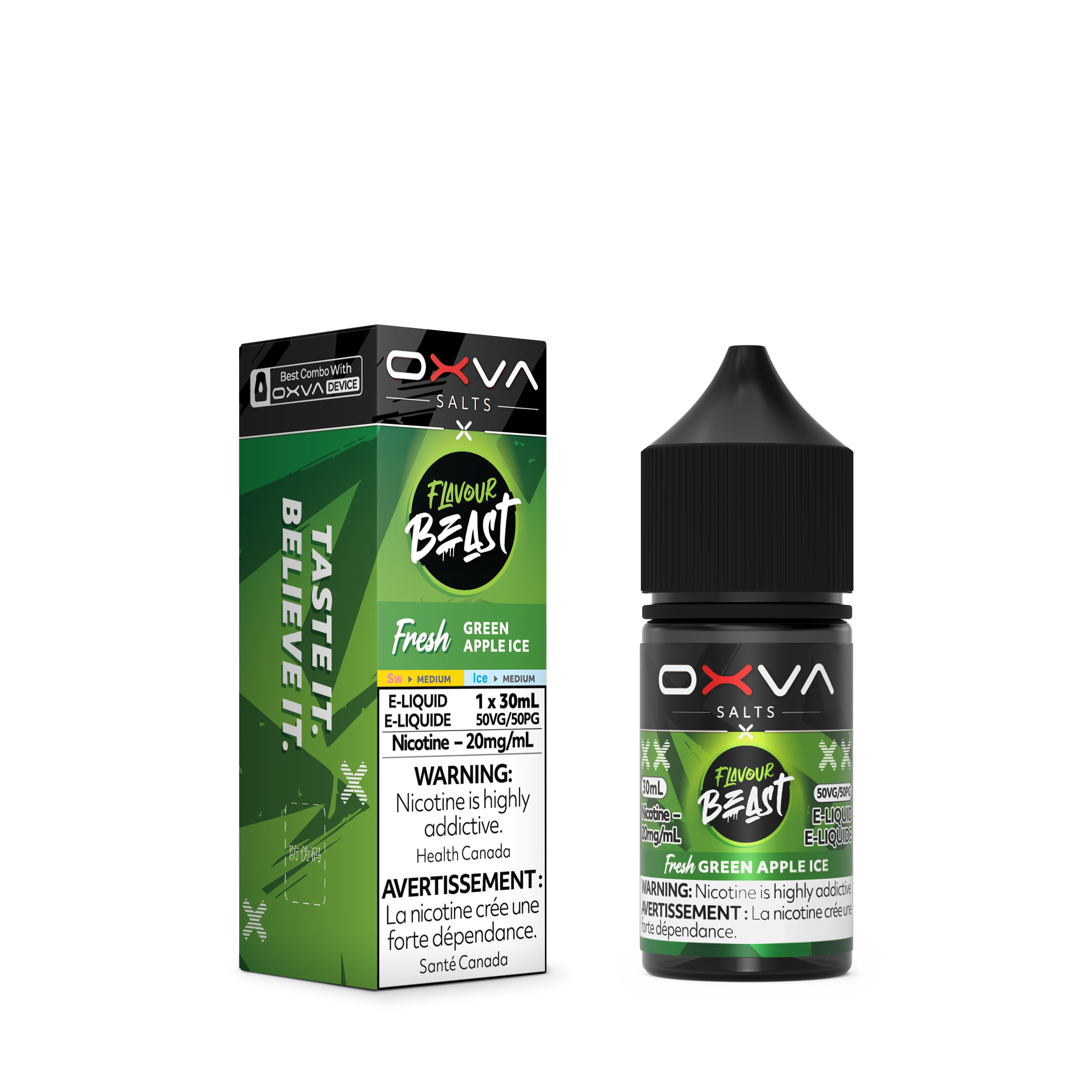 FLAVOUR BEAST x OXVA SALT - FRESH GREEN APPLE ICE
