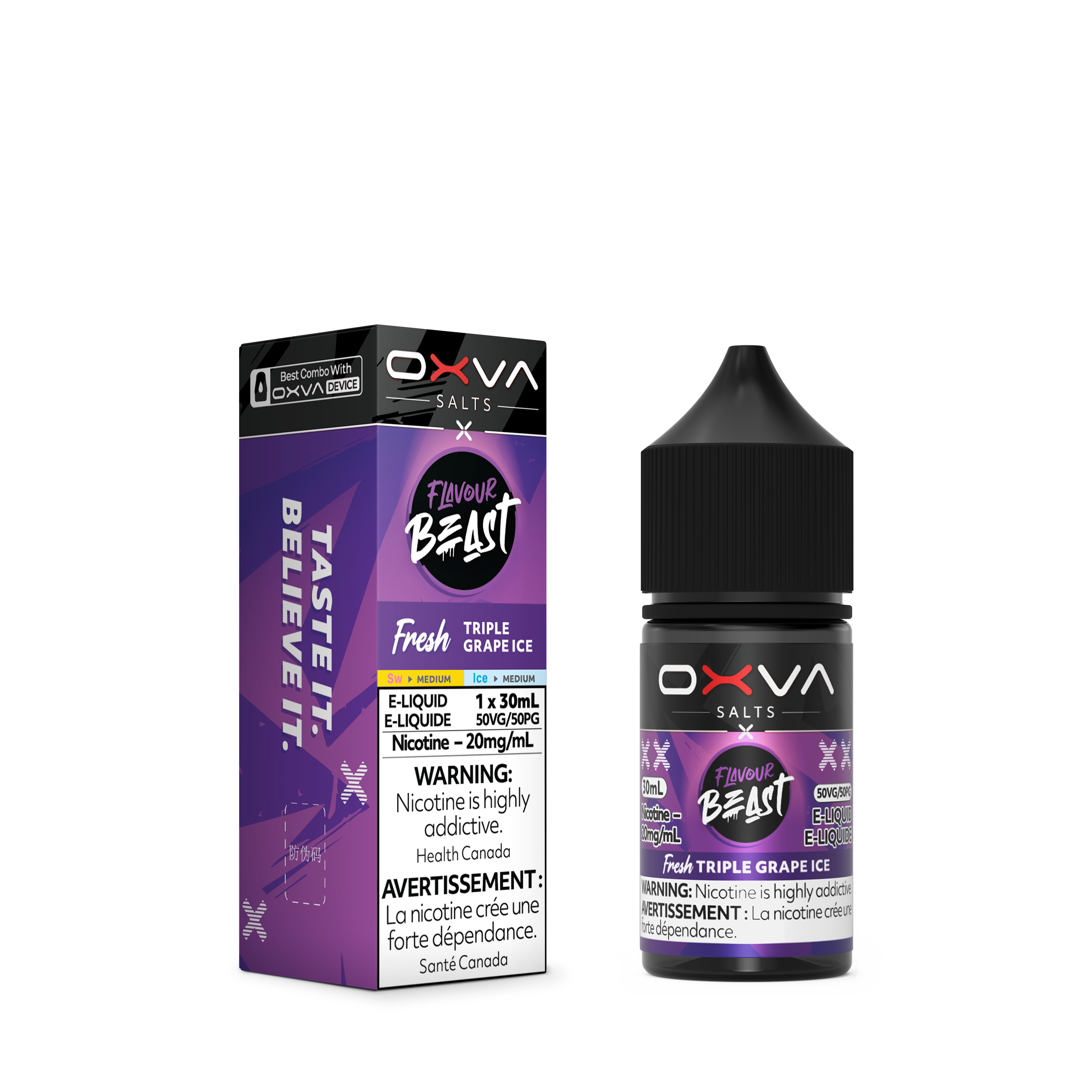 FLAVOUR BEAST x OXVA SALT - FRESH TRIPLE GRAPE ICE