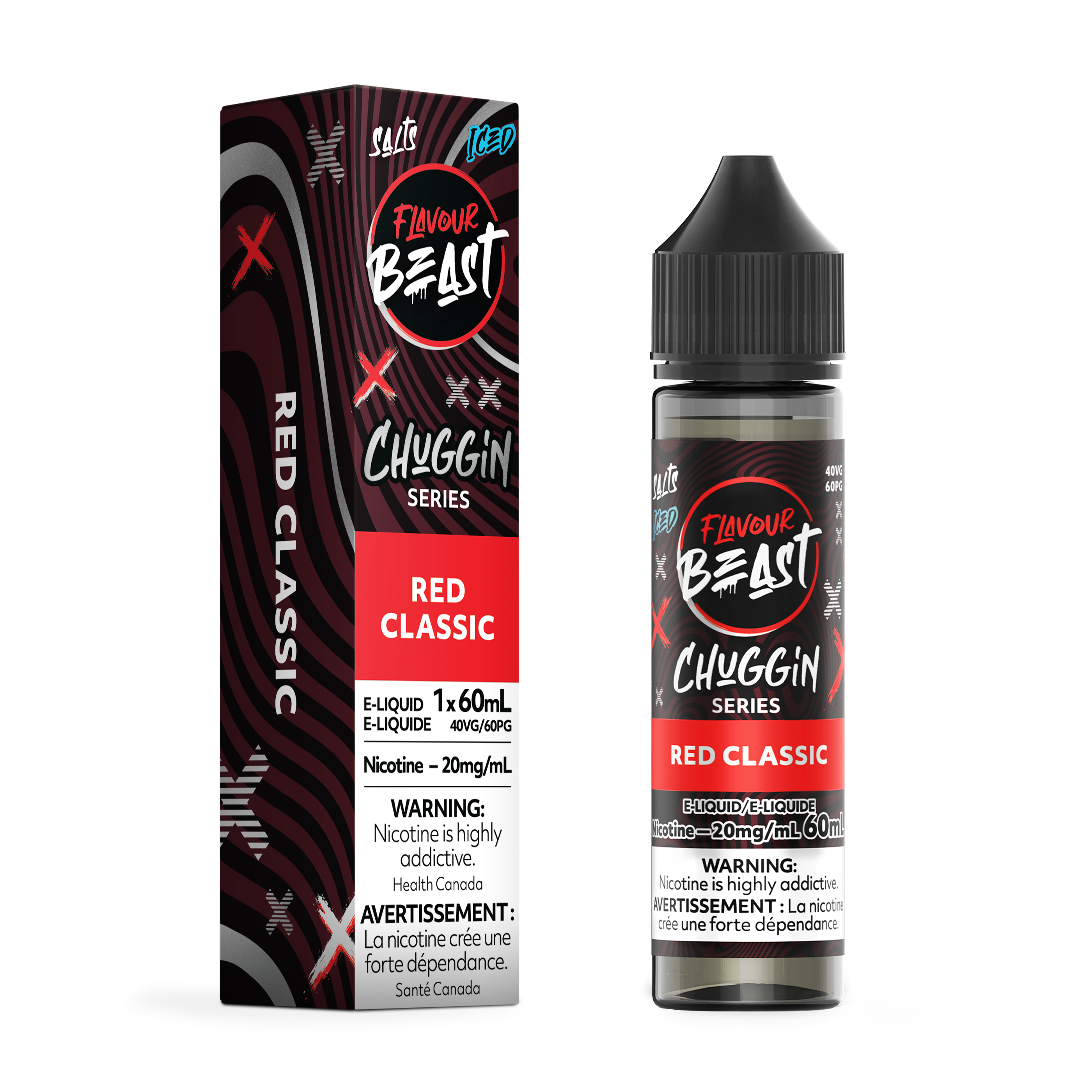 FLAVOUR BEAST SALT - CHUGGIN' RED CLASSIC ICED 60ML