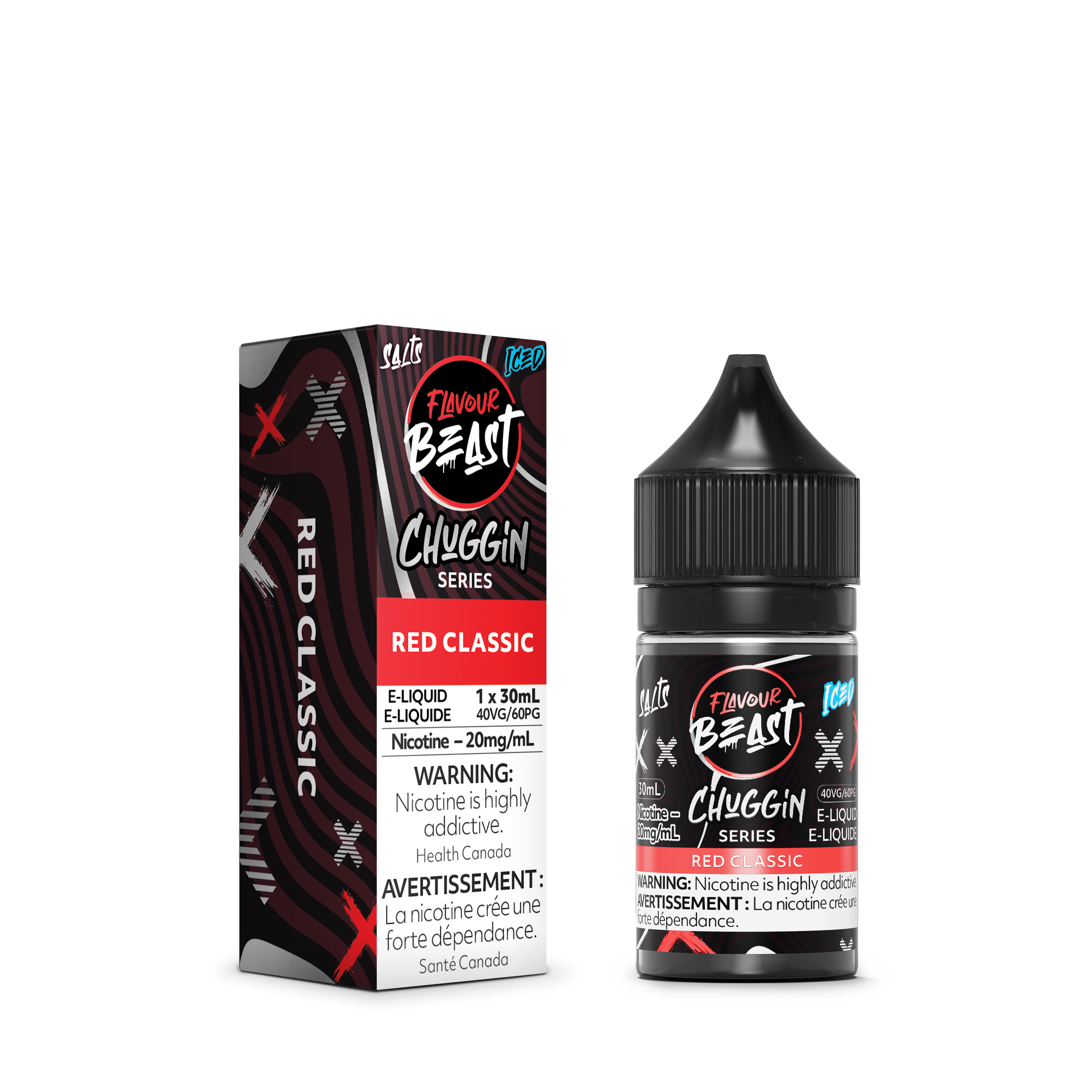 FLAVOUR BEAST SALT - CHUGGIN' RED CLASSIC ICED 30ML