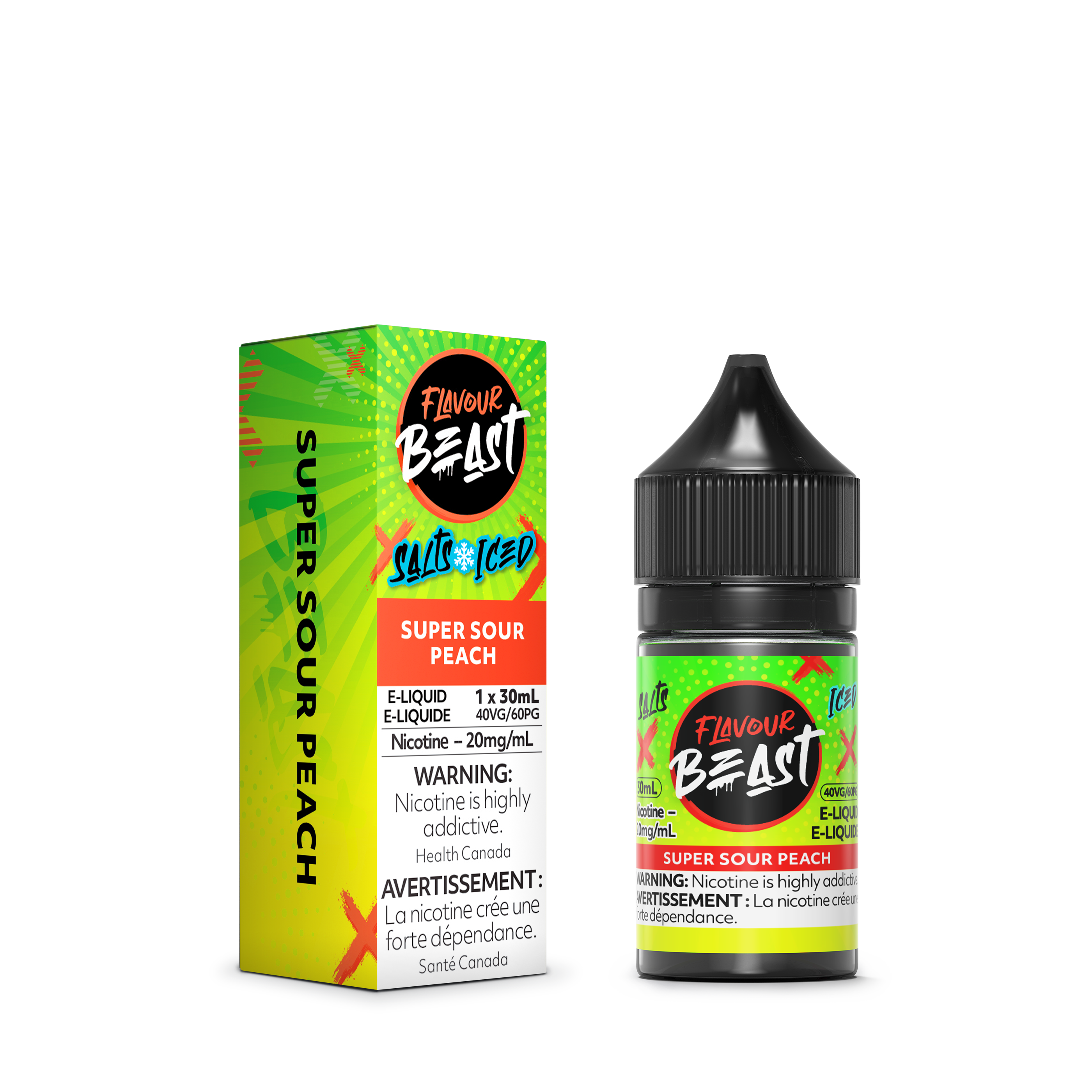 FLAVOUR BEAST SALT - SUPER SOUR PEACH ICED 30ML
