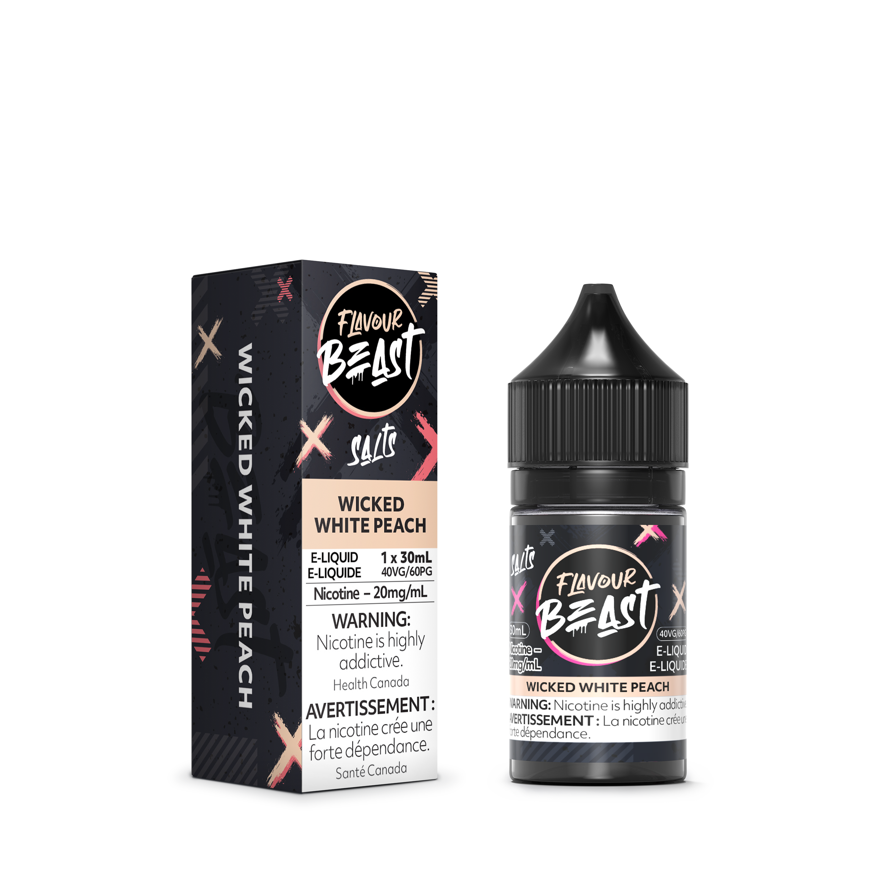 FLAVOUR BEAST SALT - WICKED WHITE PEACH 30ML