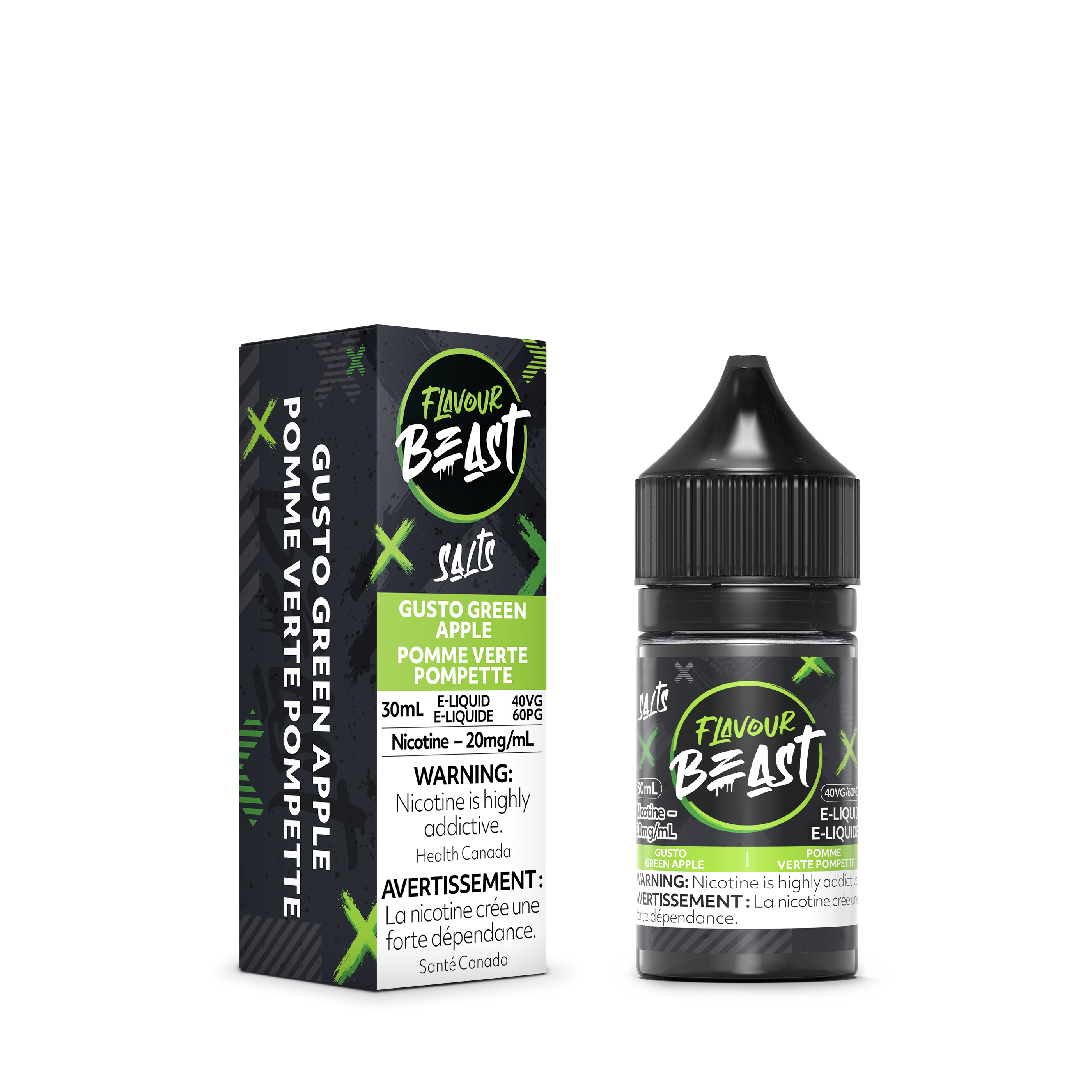 FLAVOUR BEAST SALT - GUSTO GREEN APPLE 30ML