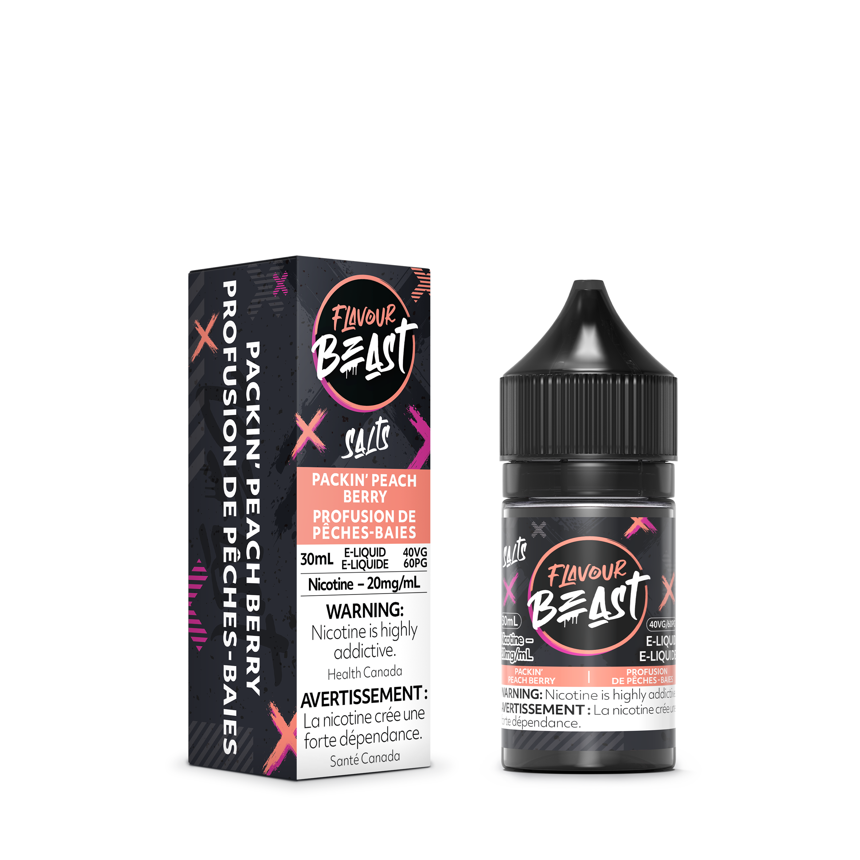 FLAVOUR BEAST SALT - PACKIN' PEACH BERRY 30ML