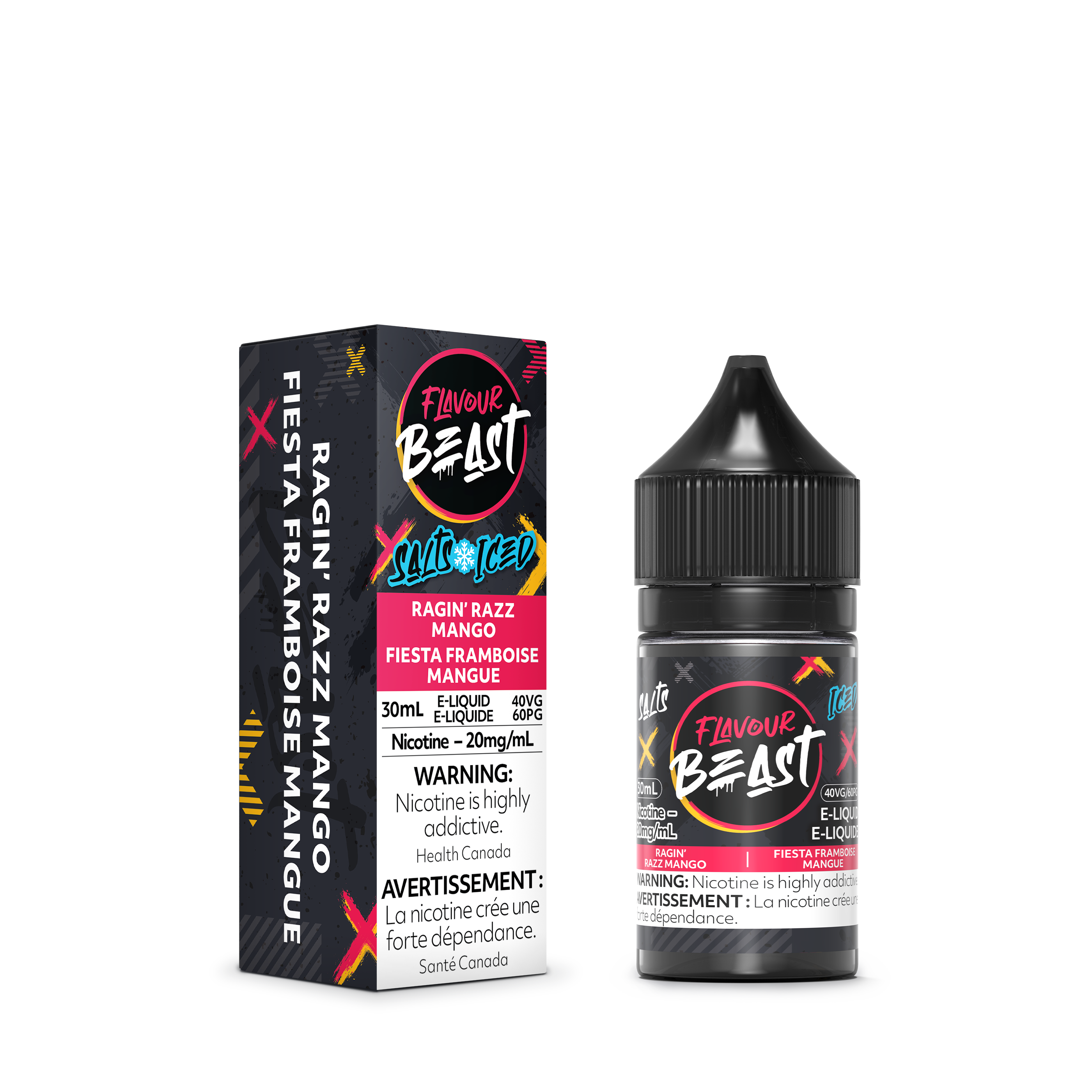FLAVOUR BEAST SALT - RAGIN' RAZZ MANGO ICED 30ML