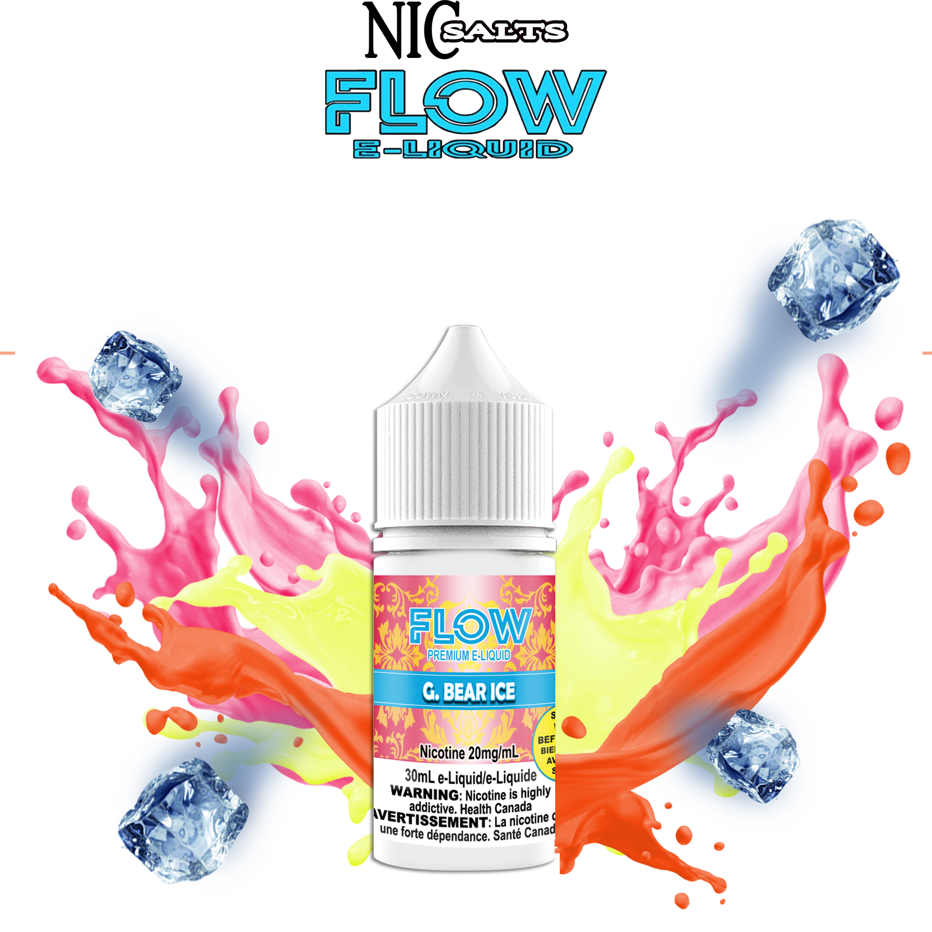 FLOW E-LIQUID SALT - G. BEAR ICE 30ML