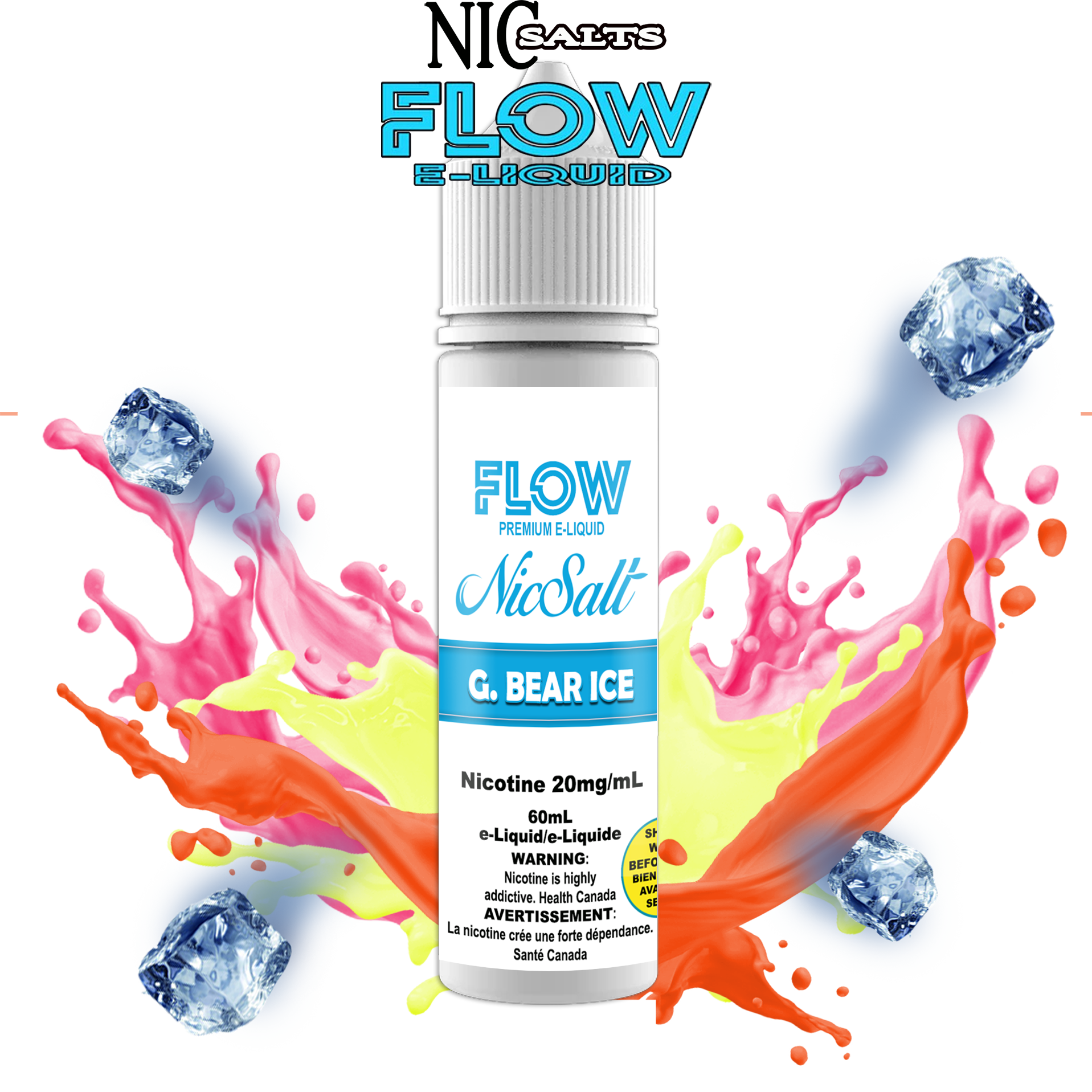 FLOW E-LIQUID SALT - G. BEAR ICE 60ML