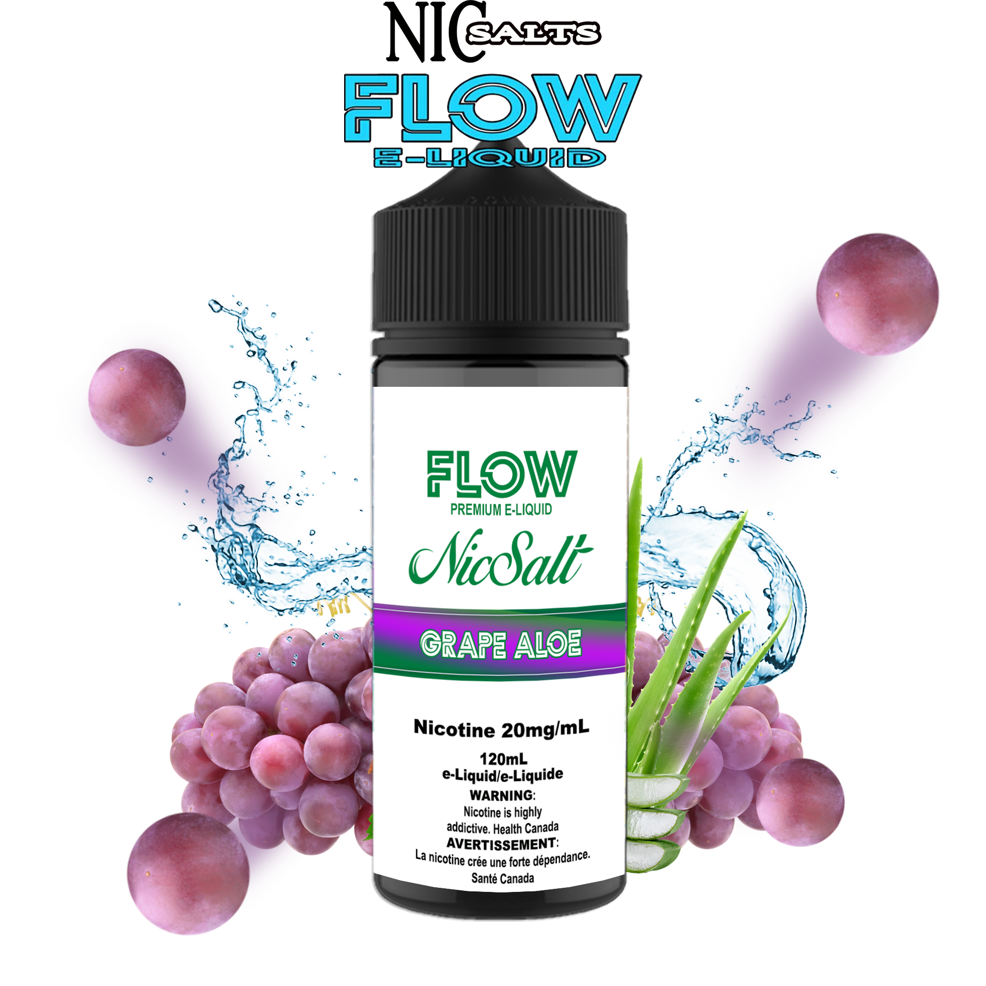 CUSTOM FLOW E-LIQUID SALT - GRAPE ALOE