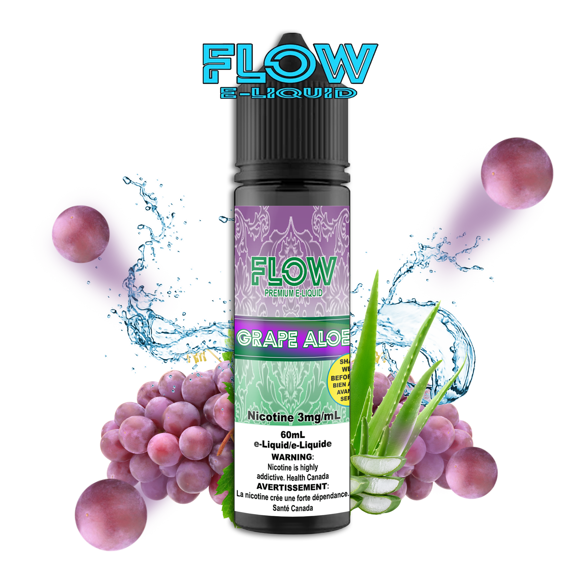 FLOW E-LIQUID - GRAPE ALOE 60ML