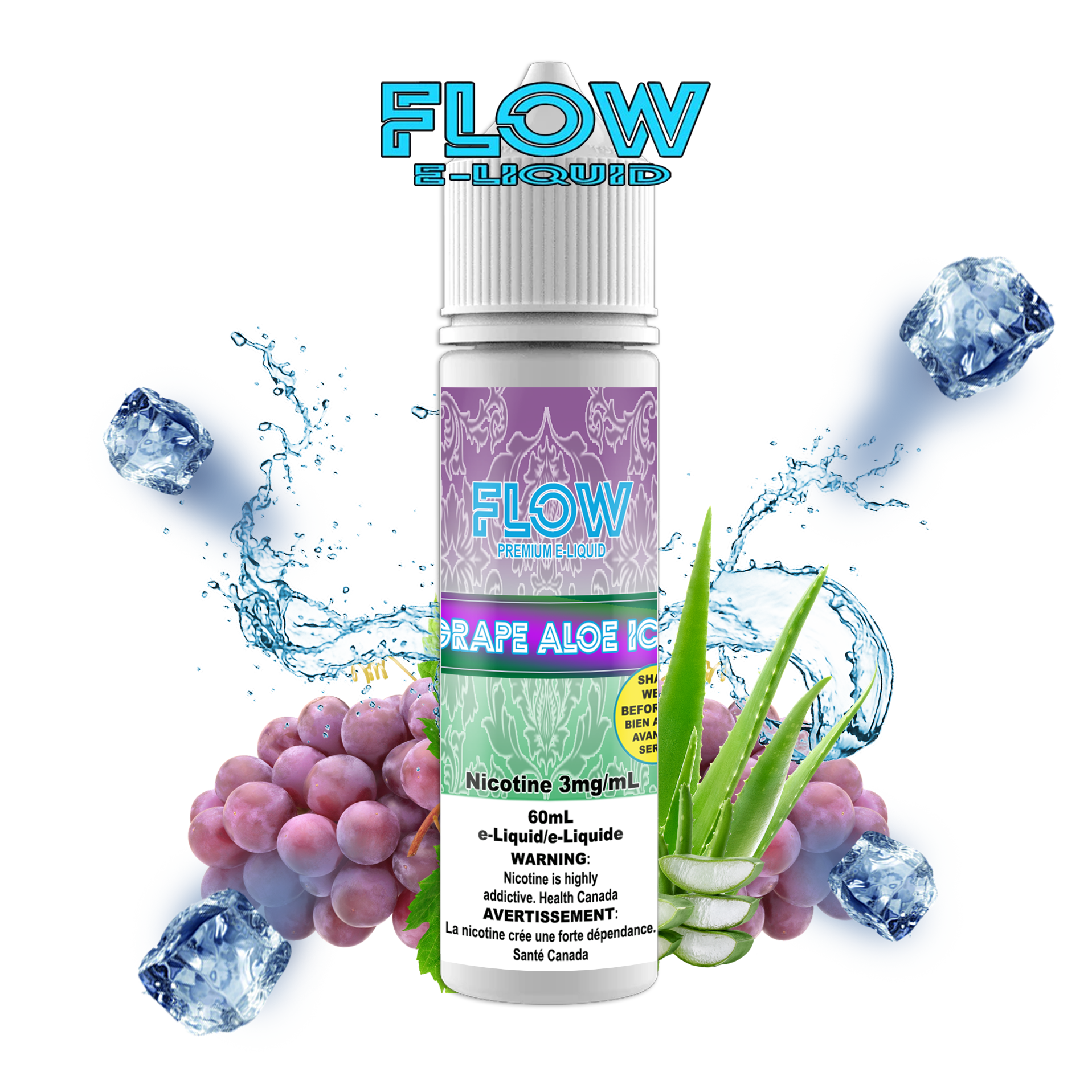 CUSTOM FLOW E-LIQUID - GRAPE ALOE ICE