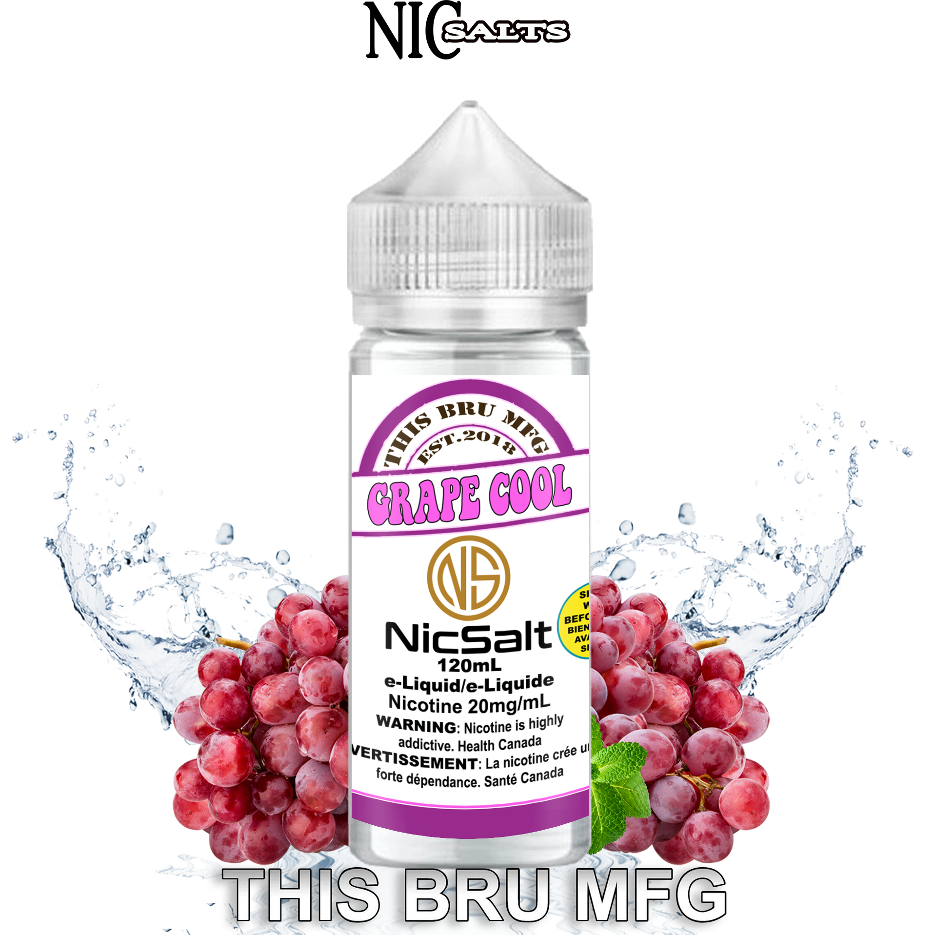 CUSTOM THIS BRU MFG SALT - GRAPE COOL