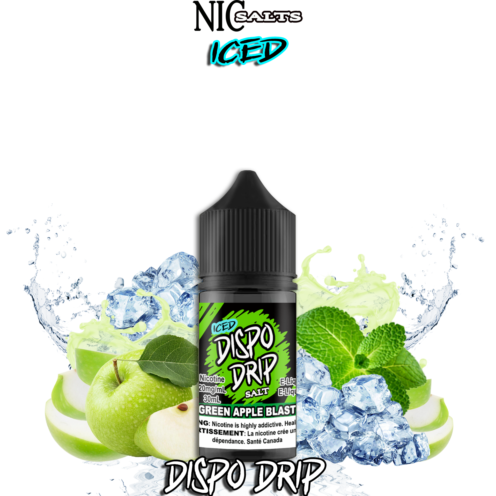 DISPO DRIP SALT - GREEN APPLE BLAST 30ML