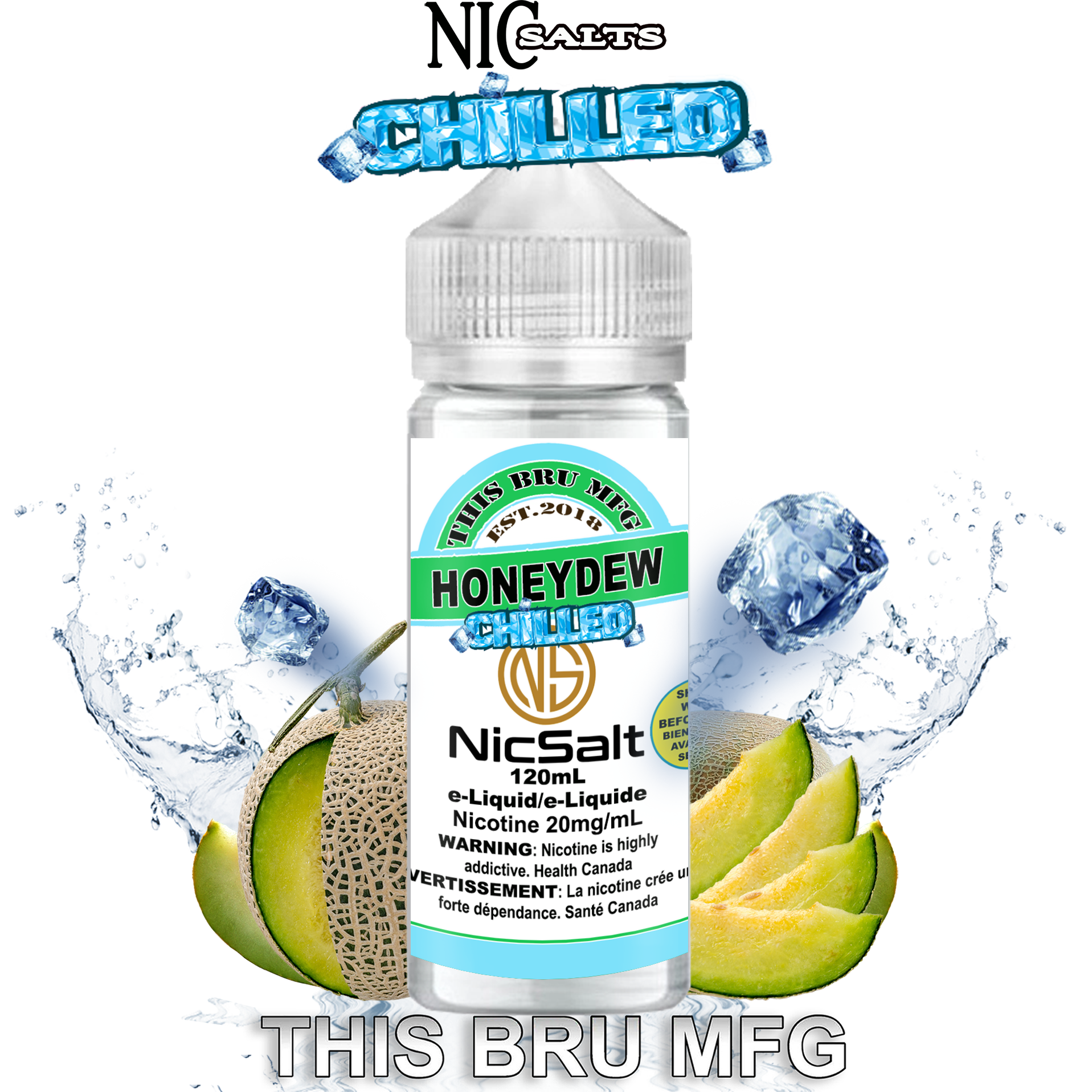 CUSTOM THIS BRU MFG SALT - HONEYDEW CHILLED