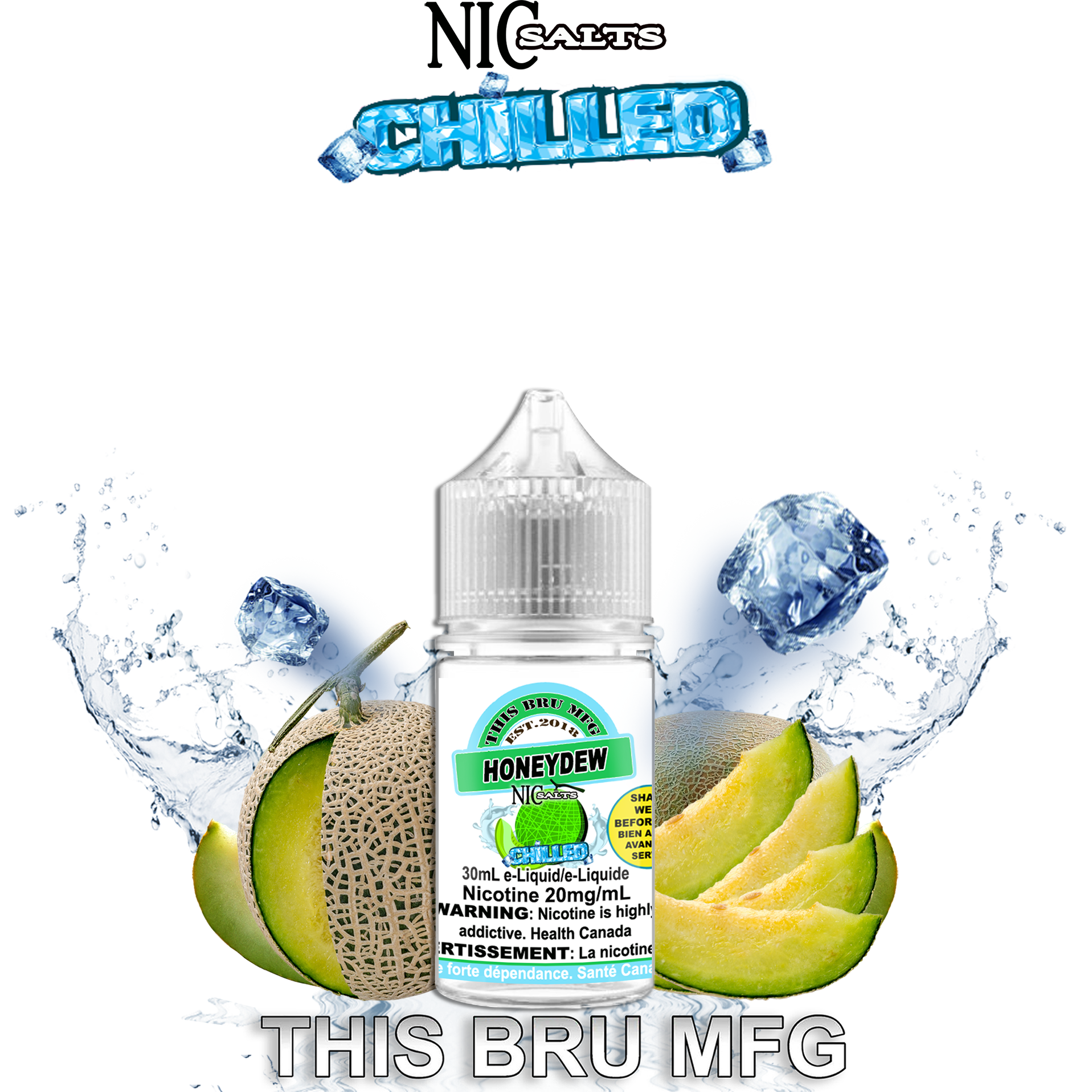 CUSTOM THIS BRU MFG SALT - HONEYDEW CHILLED