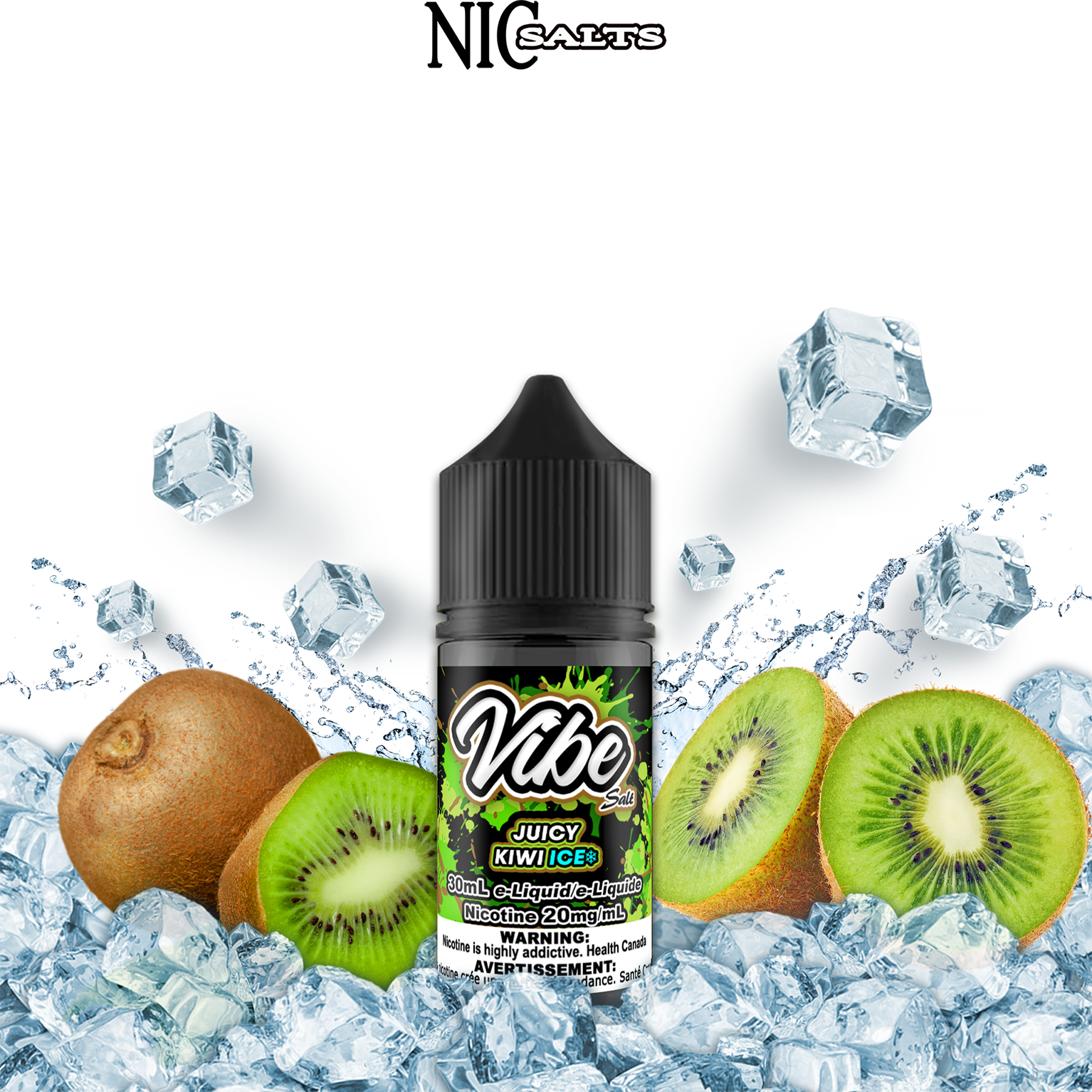 CUSTOM VIBE SALT - JUICY KIWI ICE