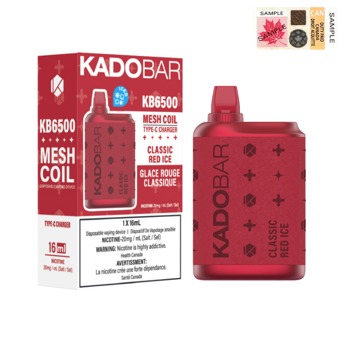 KADO BAR 6500 CLASSIC RED ICE 20MG