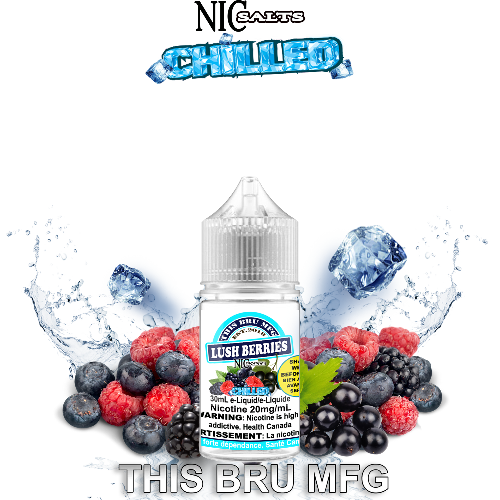 CUSTOM THIS BRU MFG SALT - LUSH BERRIES CHILLED