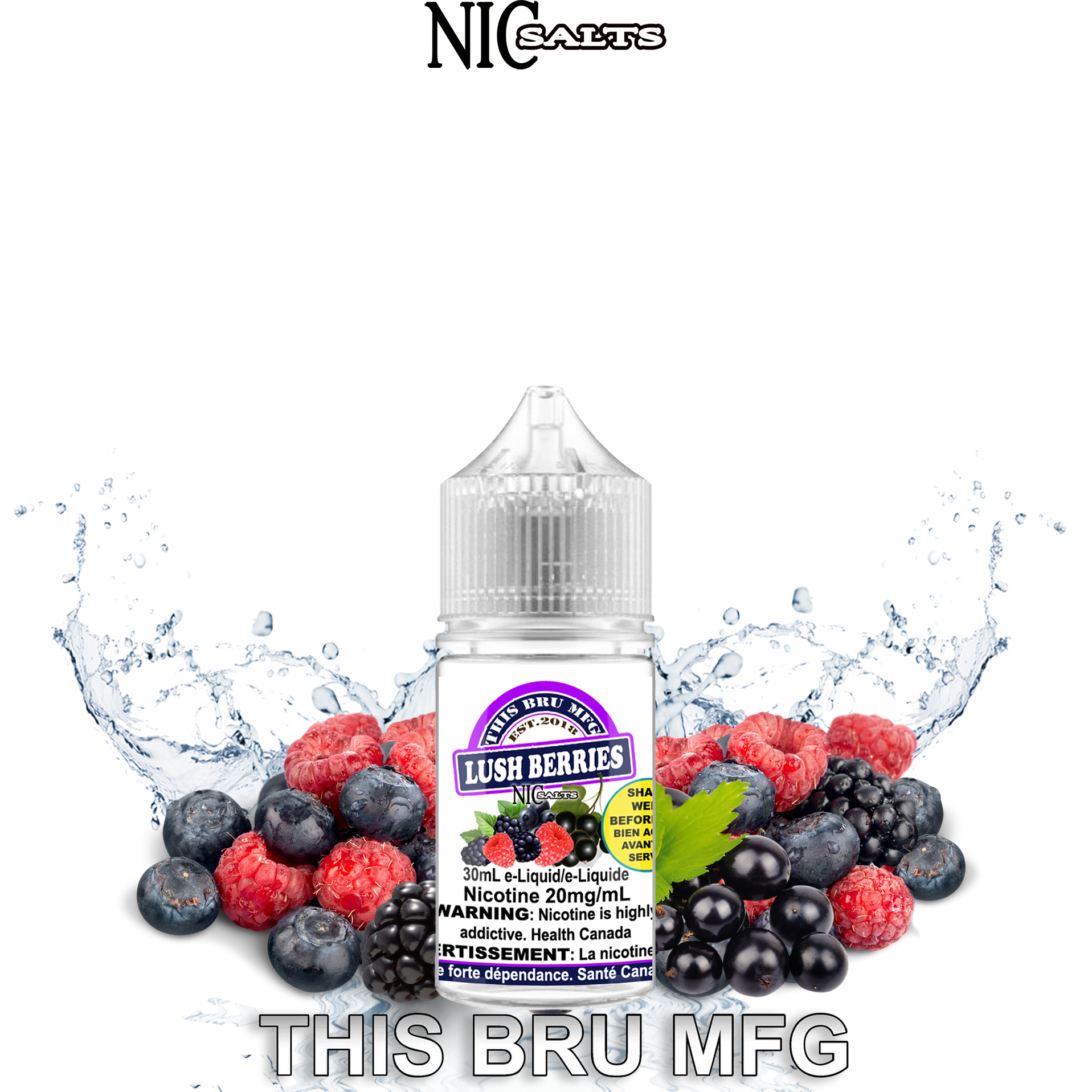CUSTOM THIS BRU MFG SALT - LUSH BERRIES