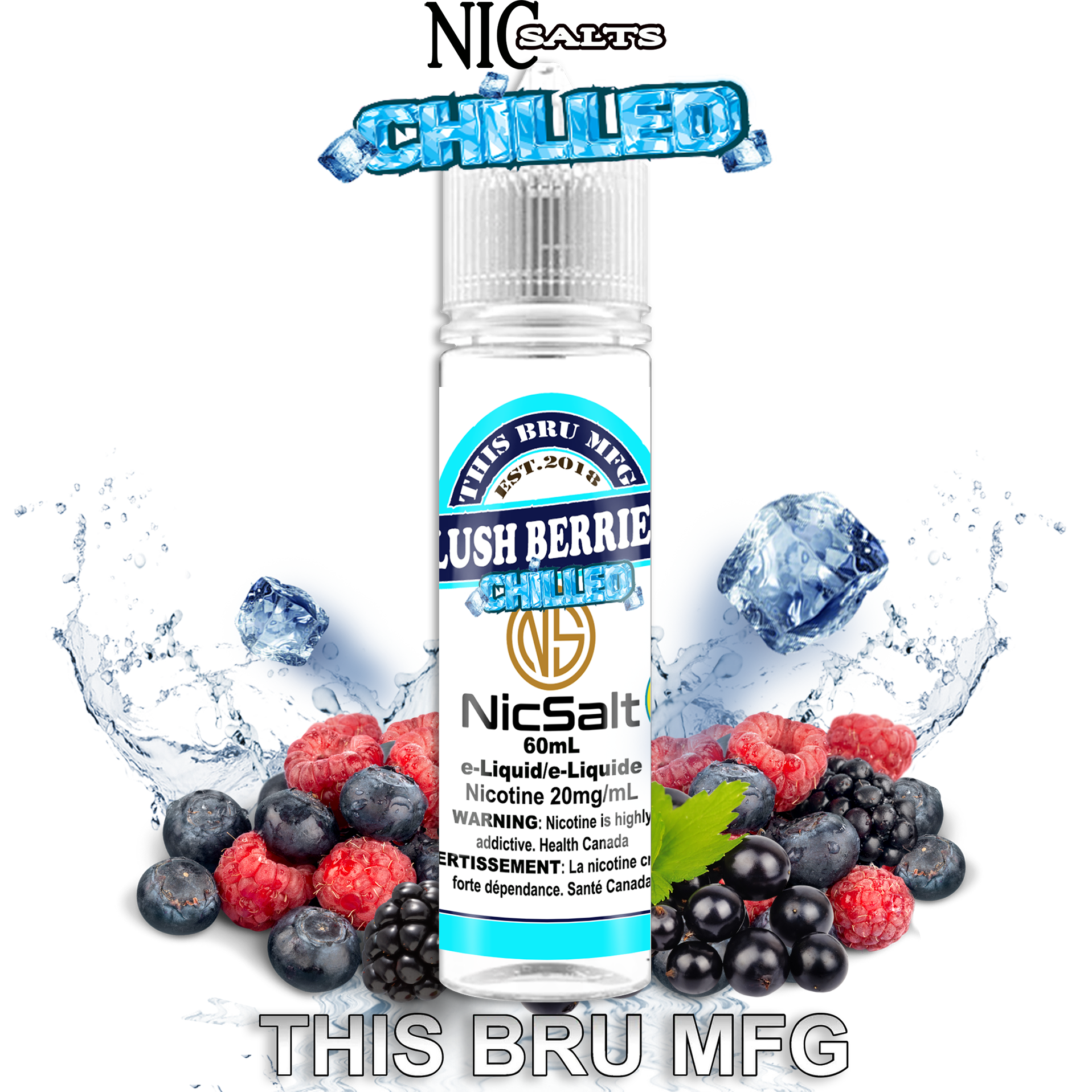 CUSTOM THIS BRU MFG SALT - LUSH BERRIES CHILLED